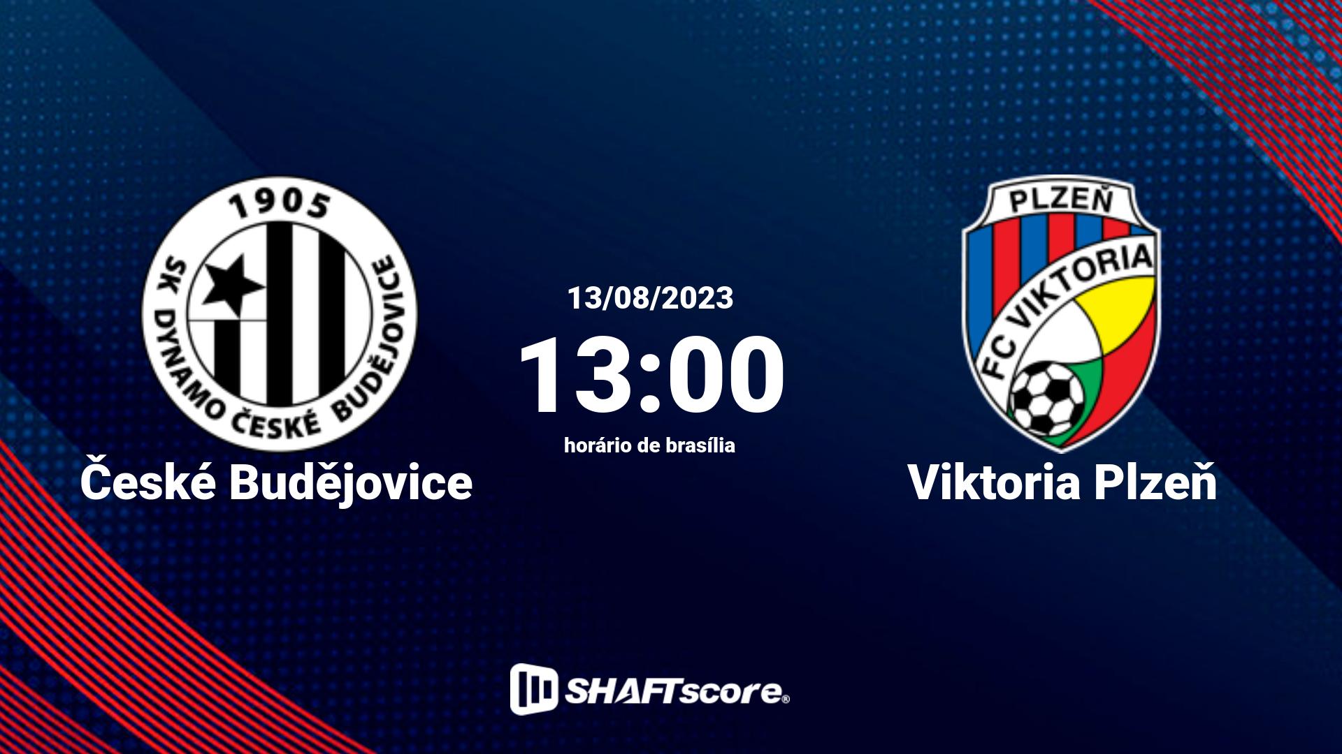 Estatísticas do jogo České Budějovice vs Viktoria Plzeň 13.08 13:00