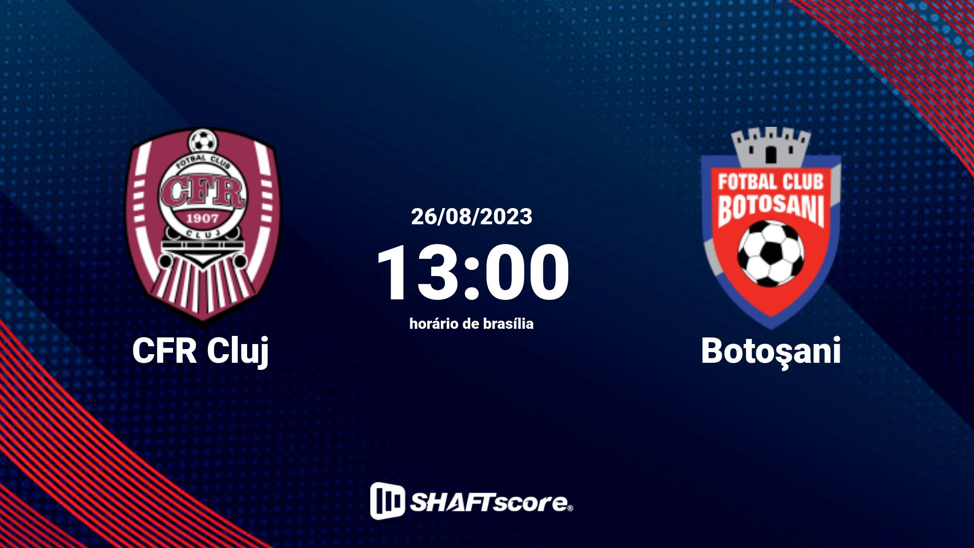 Estatísticas do jogo CFR Cluj vs Botoşani 26.08 13:00