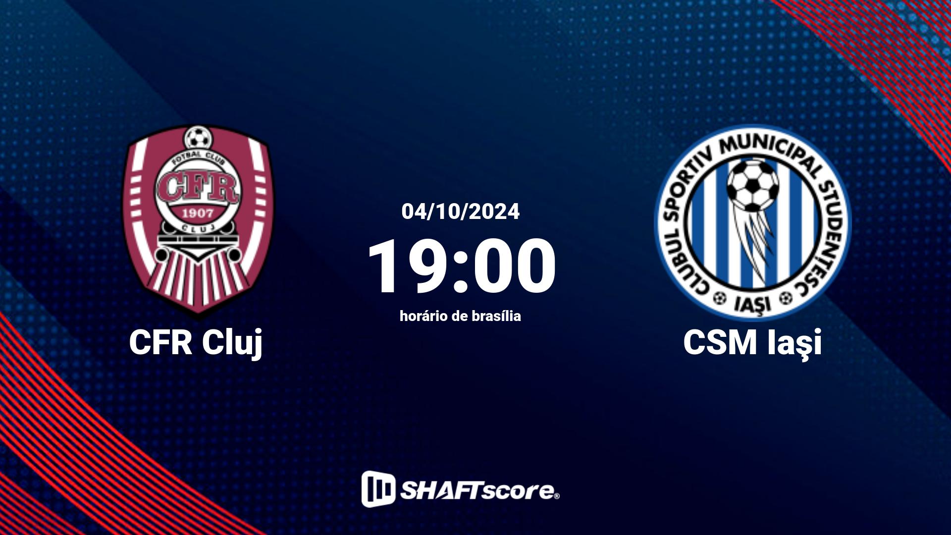 Estatísticas do jogo CFR Cluj vs CSM Iaşi 04.10 19:00