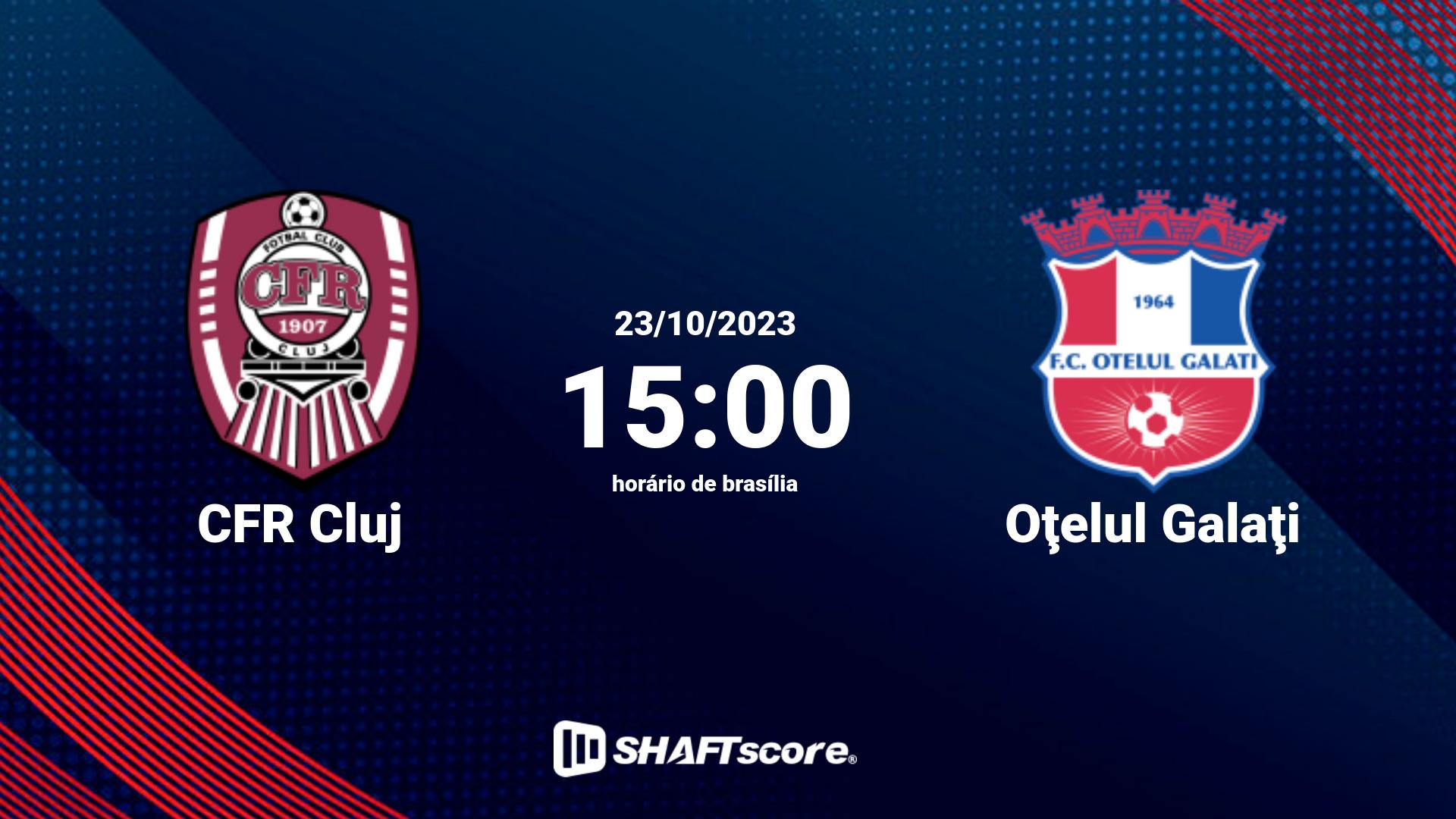 Estatísticas do jogo CFR Cluj vs Oţelul Galaţi 23.10 15:00