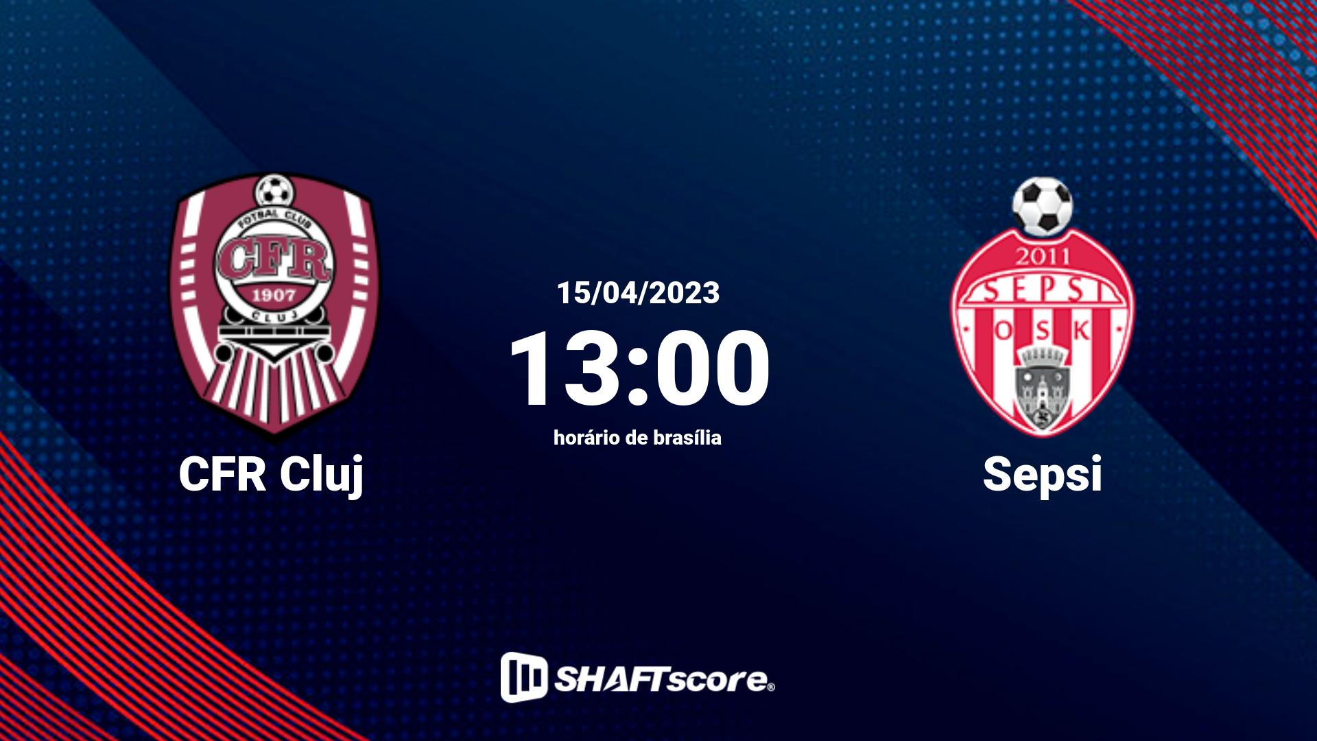 Estatísticas do jogo CFR Cluj vs Sepsi 15.04 13:00