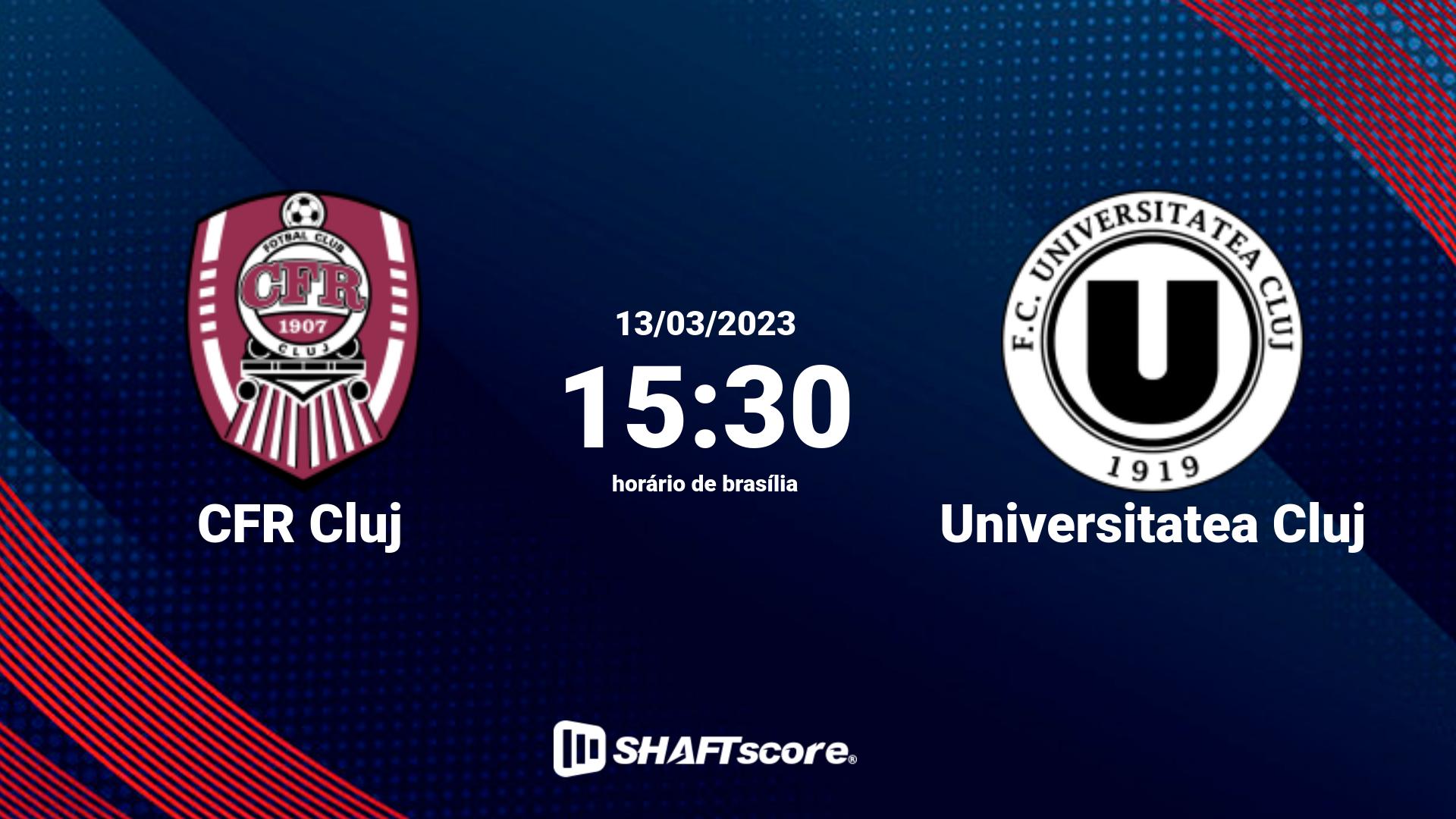 Estatísticas do jogo CFR Cluj vs Universitatea Cluj 13.03 15:30