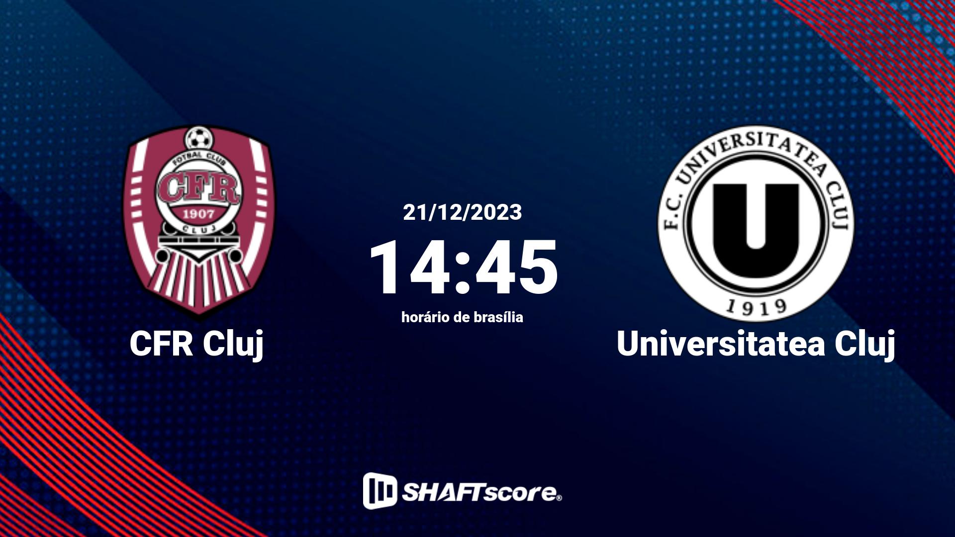 Estatísticas do jogo CFR Cluj vs Universitatea Cluj 21.12 14:45