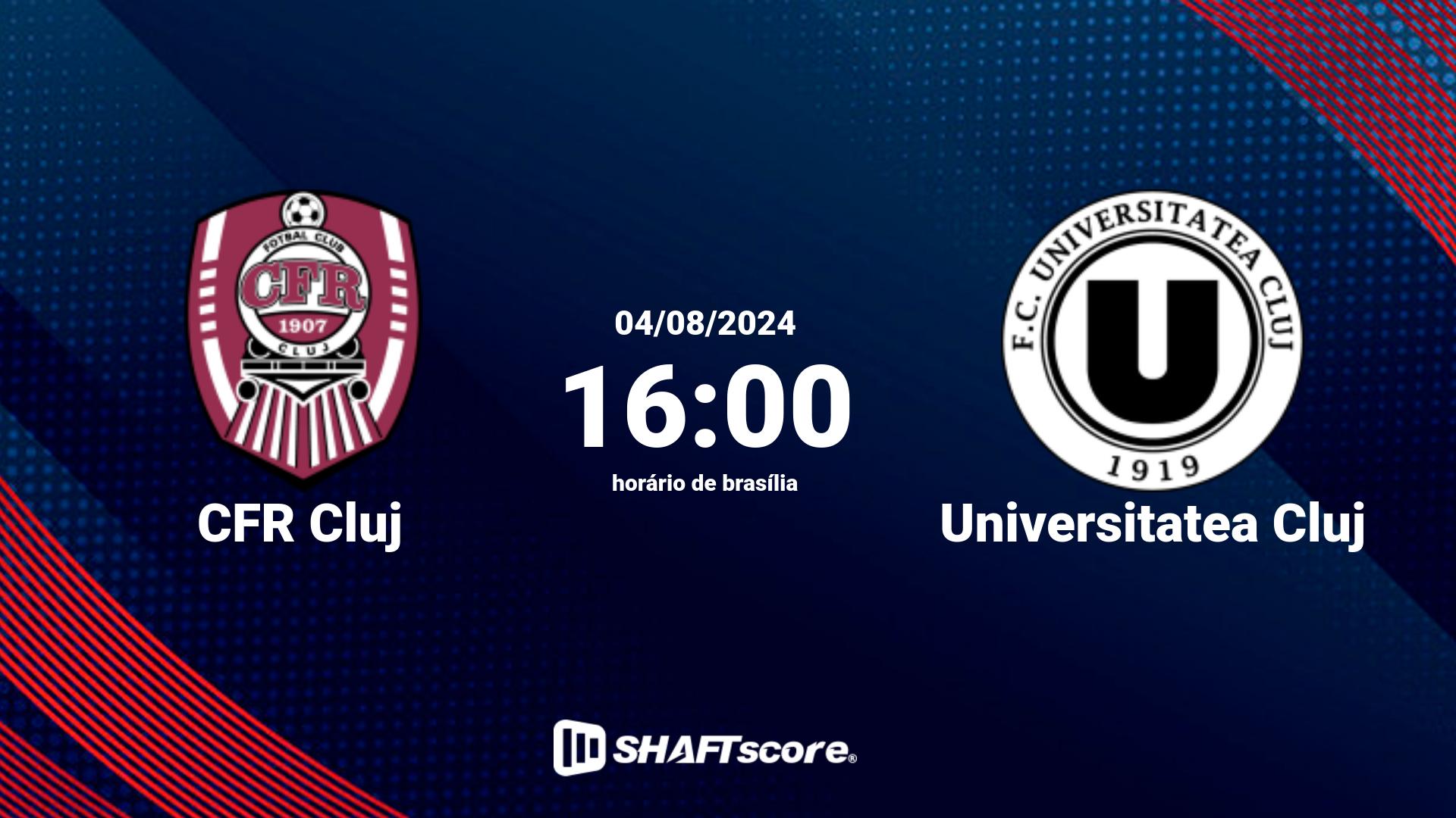 Estatísticas do jogo CFR Cluj vs Universitatea Cluj 04.08 16:00