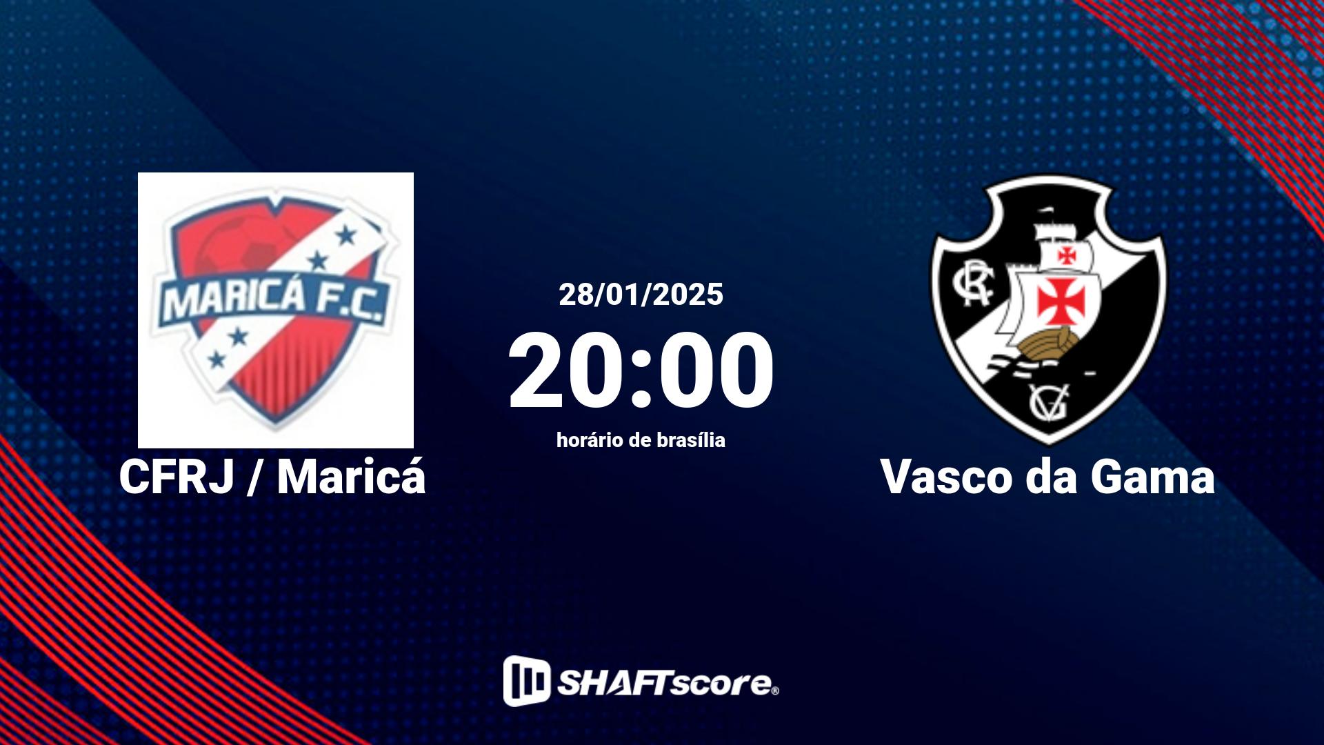 Estatísticas do jogo CFRJ / Maricá vs Vasco da Gama 28.01 20:00