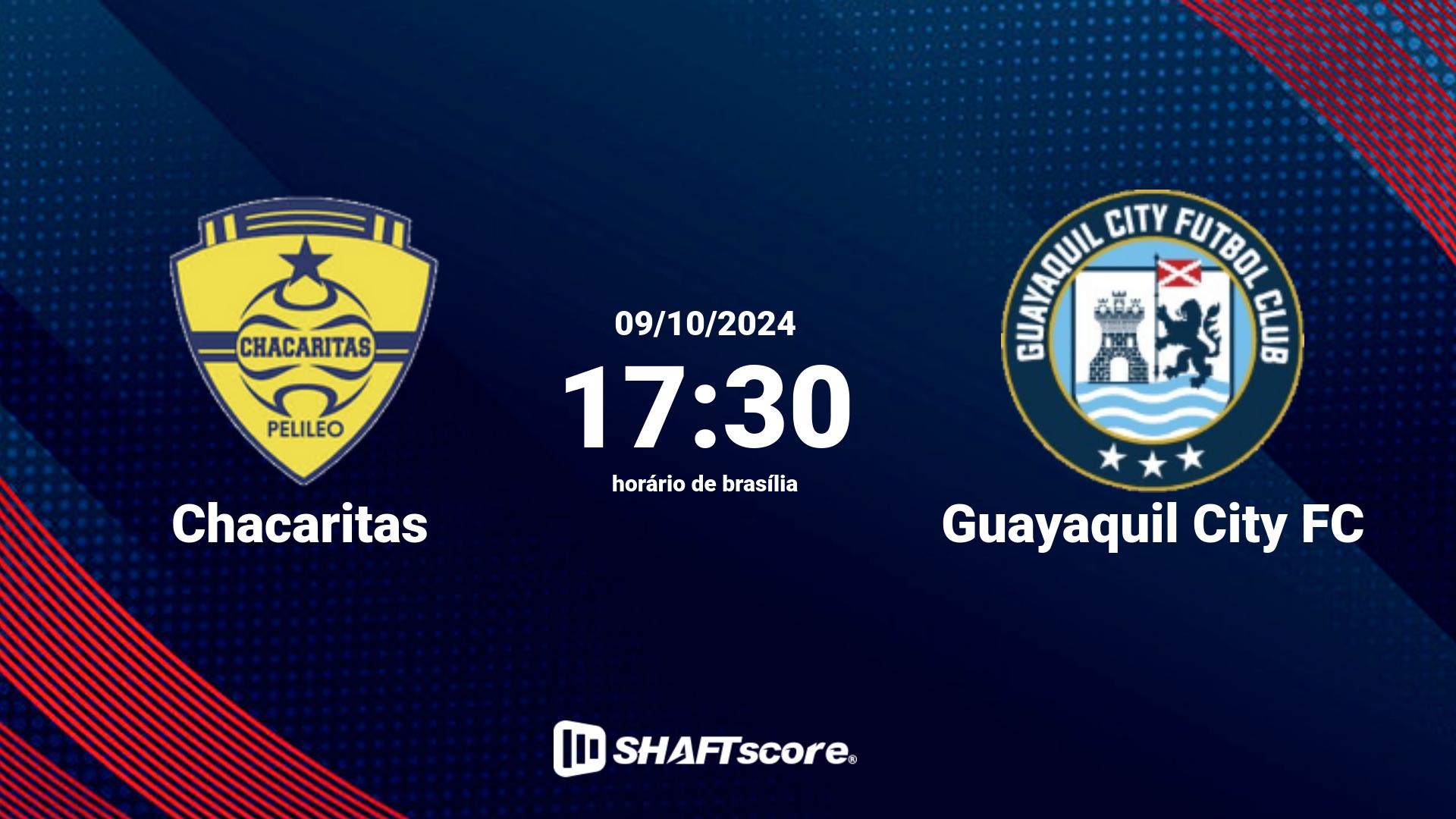 Estatísticas do jogo Chacaritas vs Guayaquil City FC 09.10 17:30