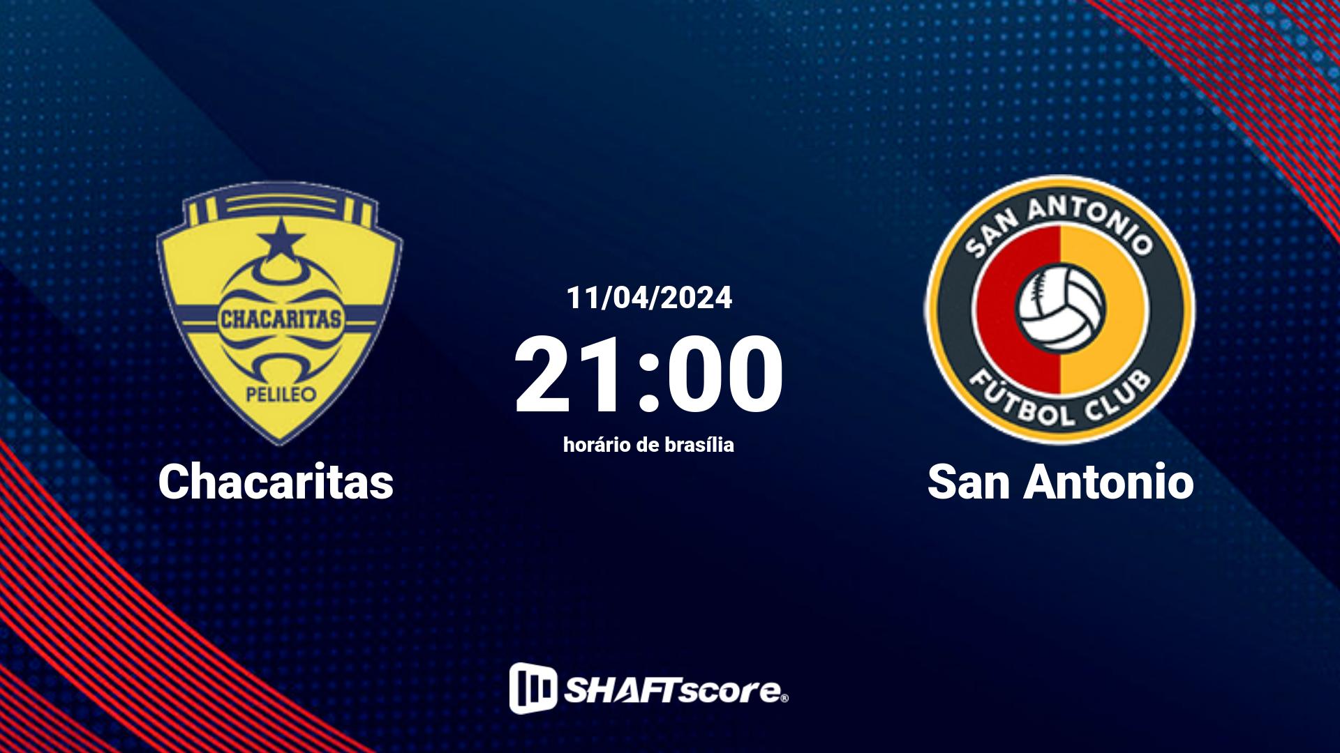 Estatísticas do jogo Chacaritas vs San Antonio 11.04 21:00