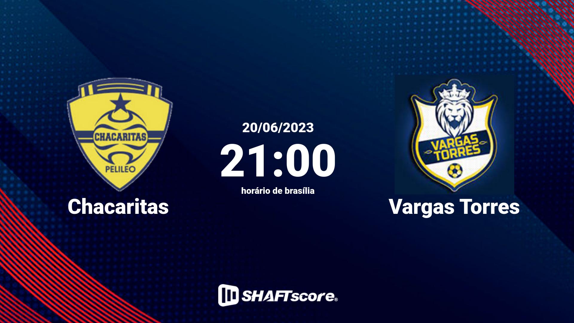 Estatísticas do jogo Chacaritas vs Vargas Torres 20.06 21:00