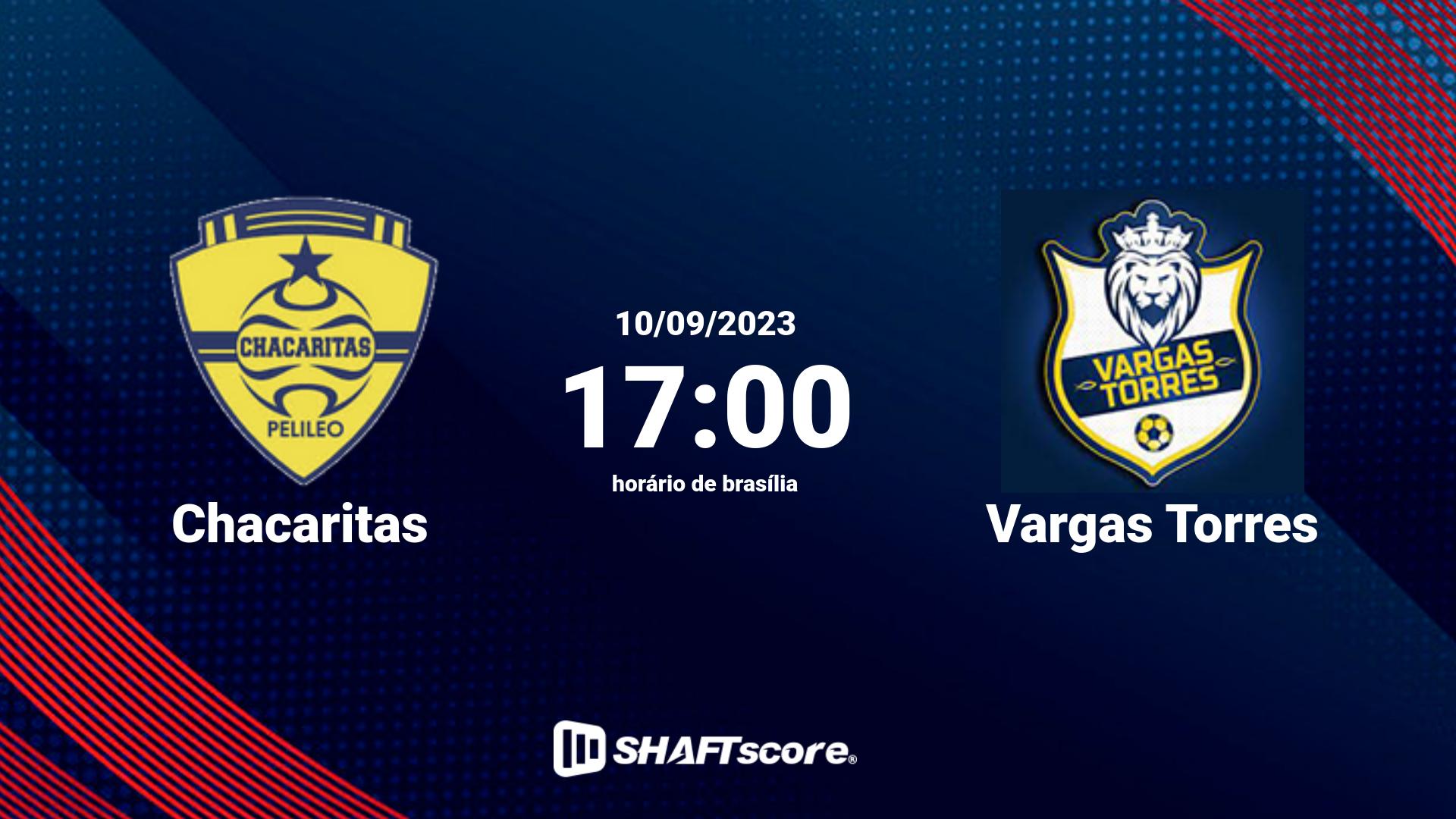 Estatísticas do jogo Chacaritas vs Vargas Torres 10.09 17:00