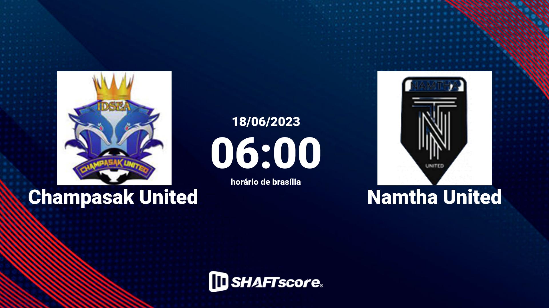 Estatísticas do jogo Champasak United vs Namtha United 18.06 06:00