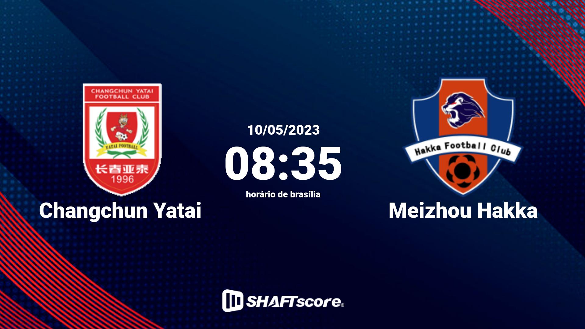 Estatísticas do jogo Changchun Yatai vs Meizhou Hakka 10.05 08:35