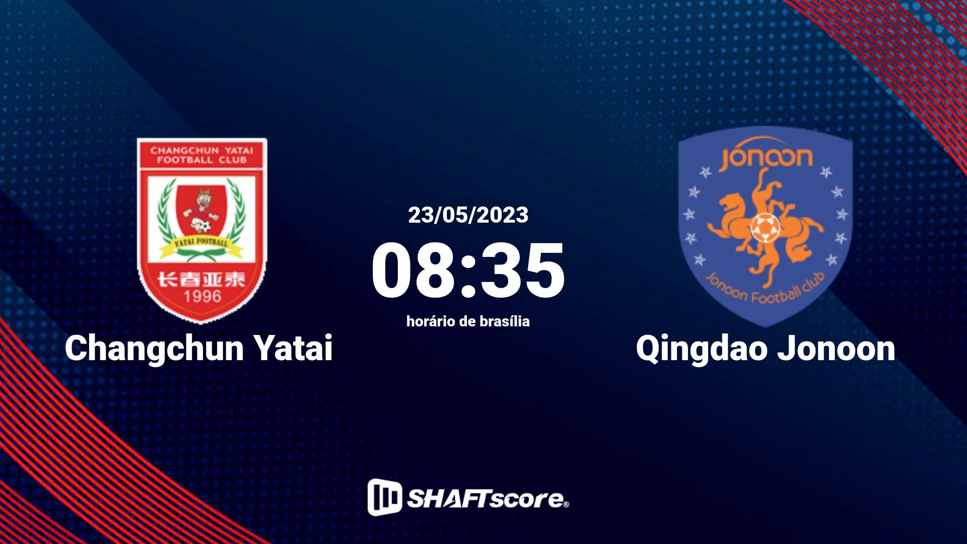 Estatísticas do jogo Changchun Yatai vs Qingdao Jonoon 23.05 08:35