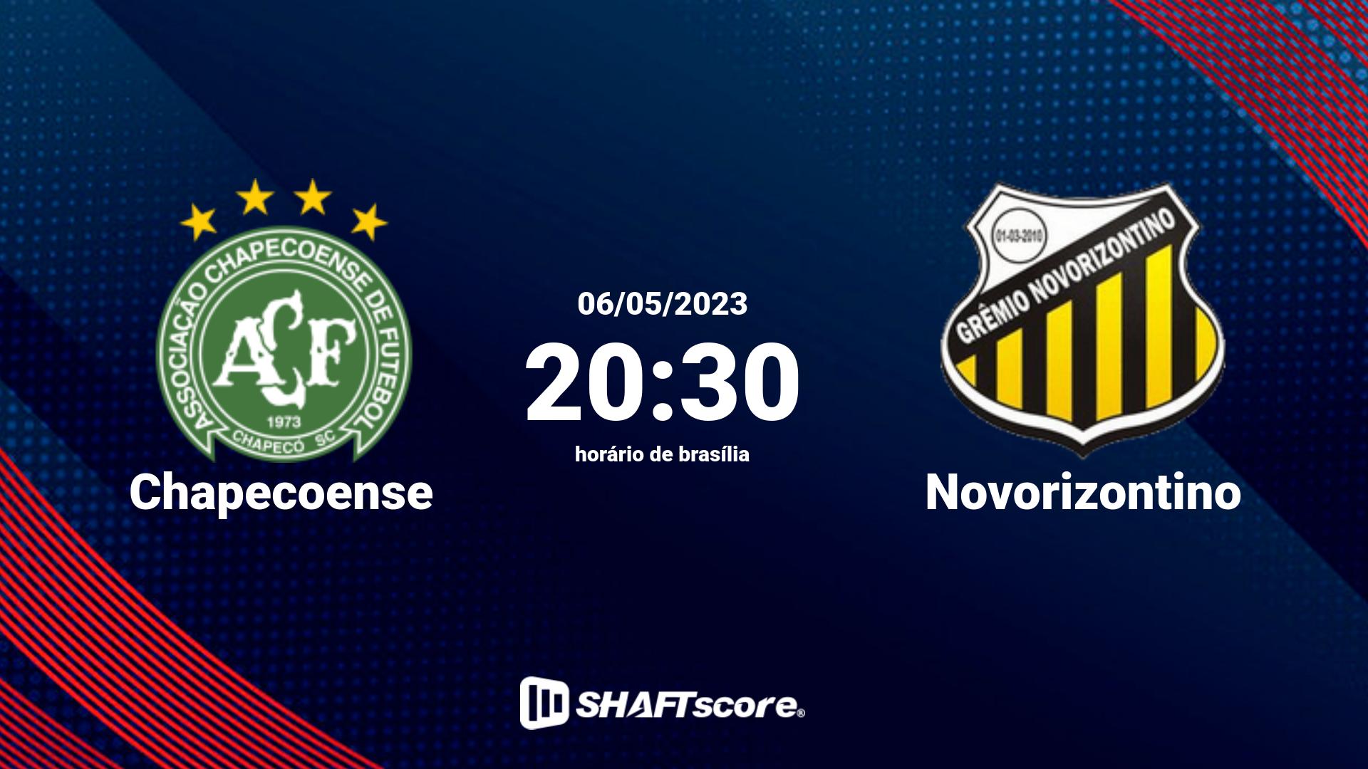 Estatísticas do jogo Chapecoense vs Novorizontino 06.05 20:30