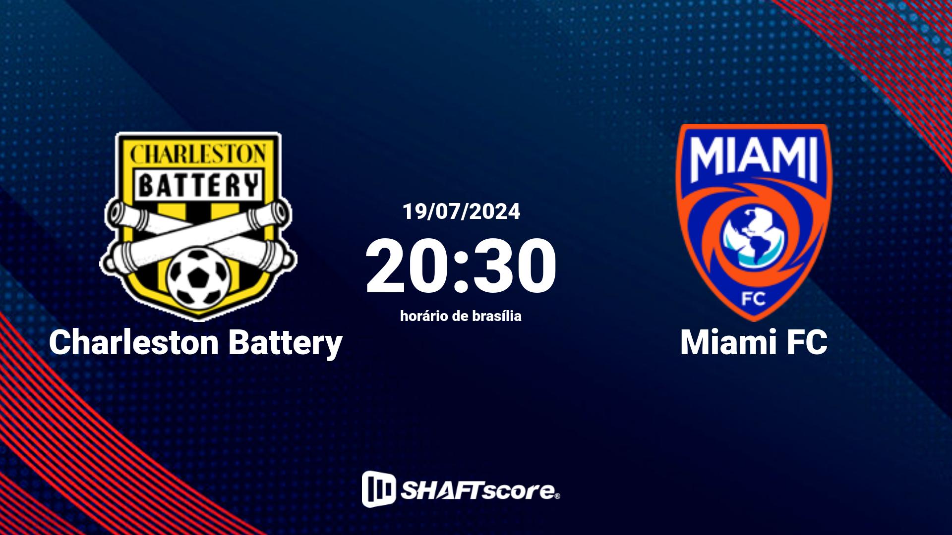 Estatísticas do jogo Charleston Battery vs Miami FC 19.07 20:30