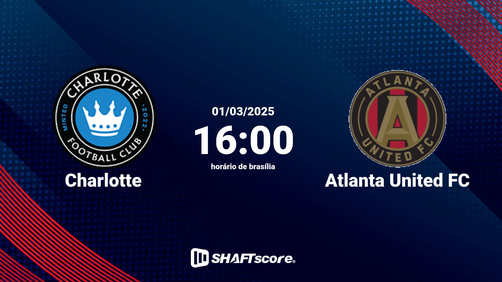 Estatísticas do jogo Charlotte vs Atlanta United FC 01.03 16:00