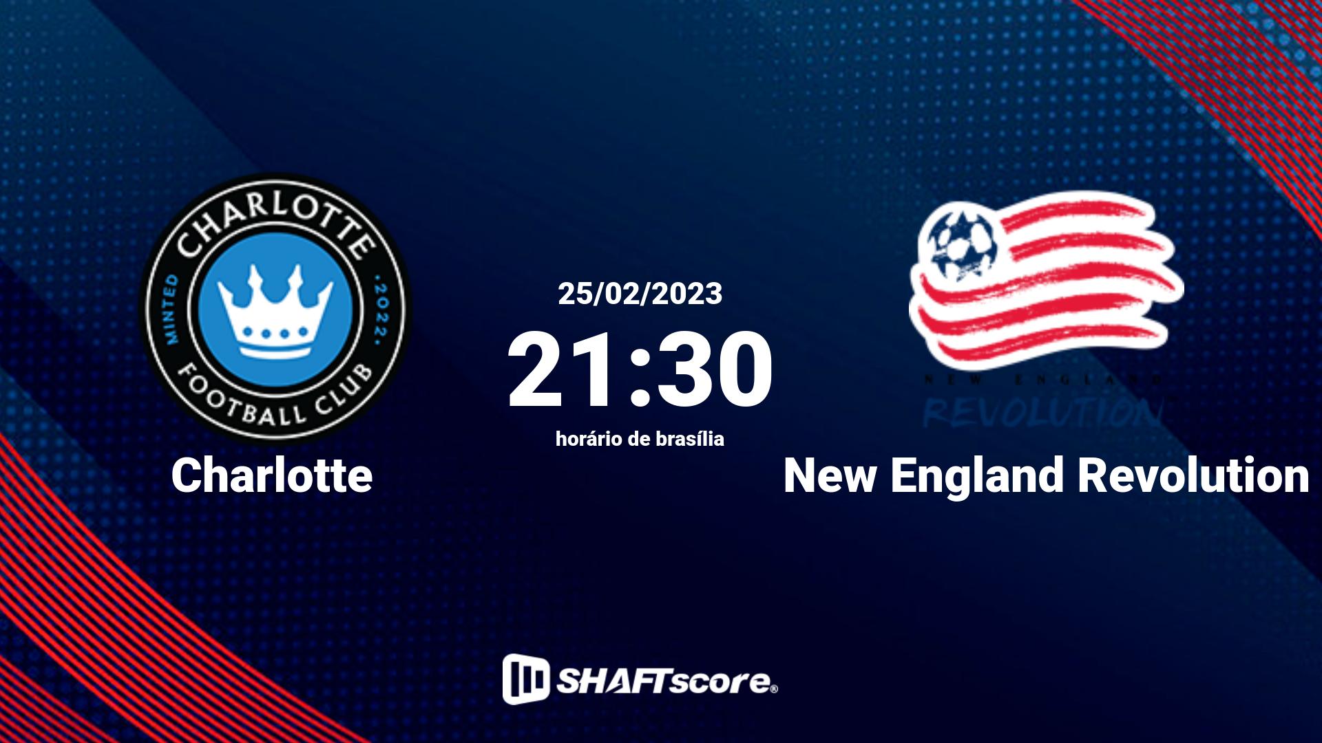 Estatísticas do jogo Charlotte vs New England Revolution 25.02 21:30