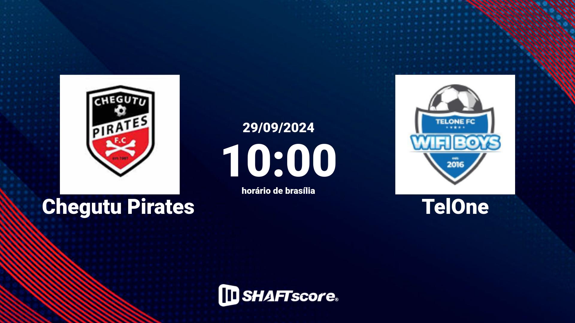 Estatísticas do jogo Chegutu Pirates vs TelOne 29.09 10:00