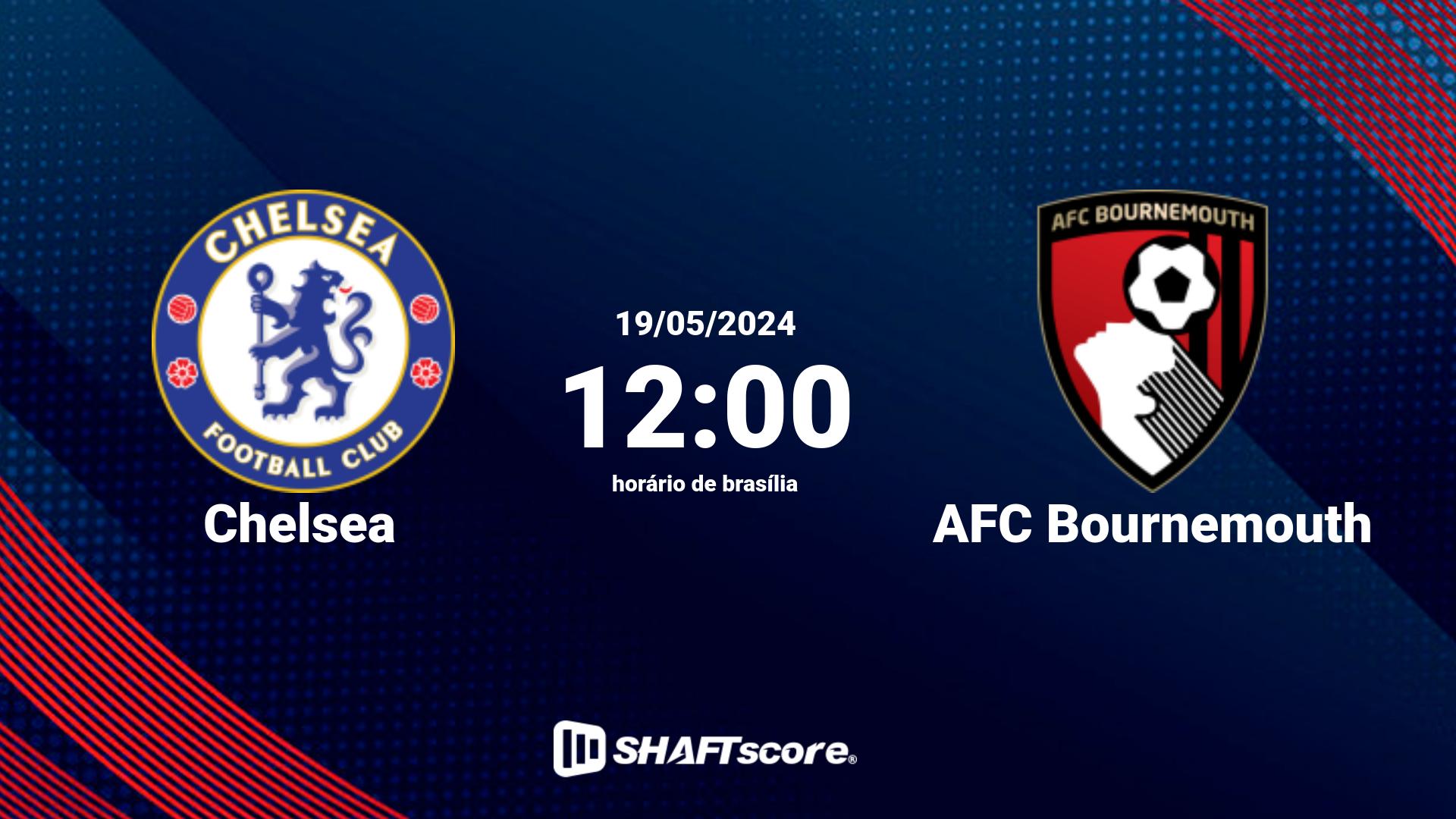 Estatísticas do jogo Chelsea vs AFC Bournemouth 19.05 12:00