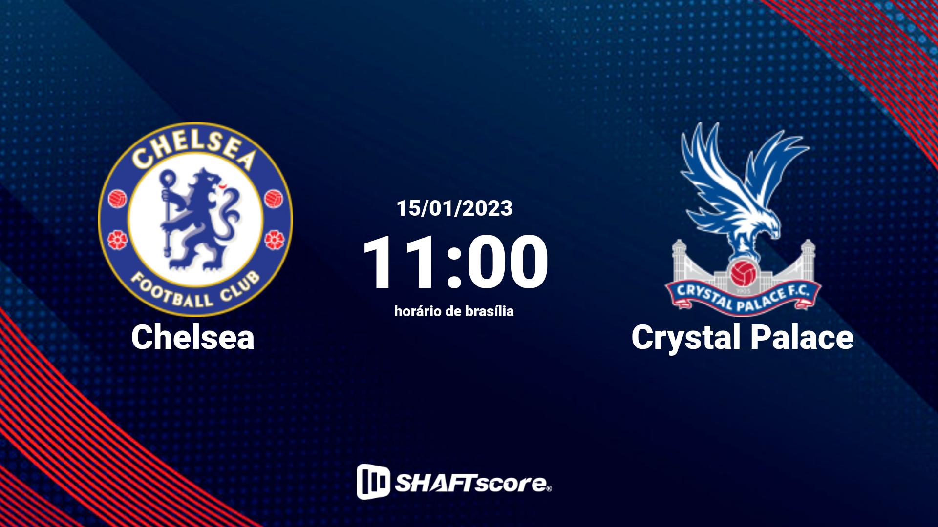 Estatísticas do jogo Chelsea vs Crystal Palace 15.01 11:00