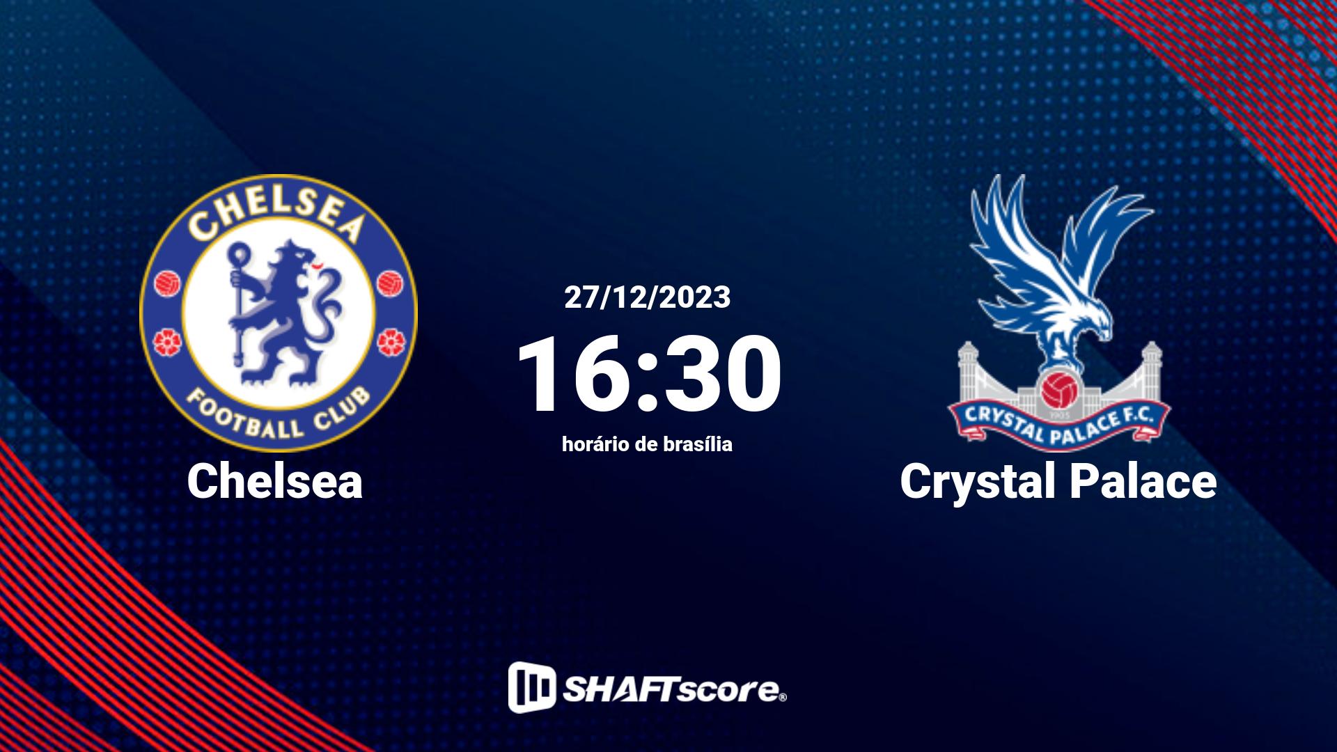 Estatísticas do jogo Chelsea vs Crystal Palace 27.12 16:30