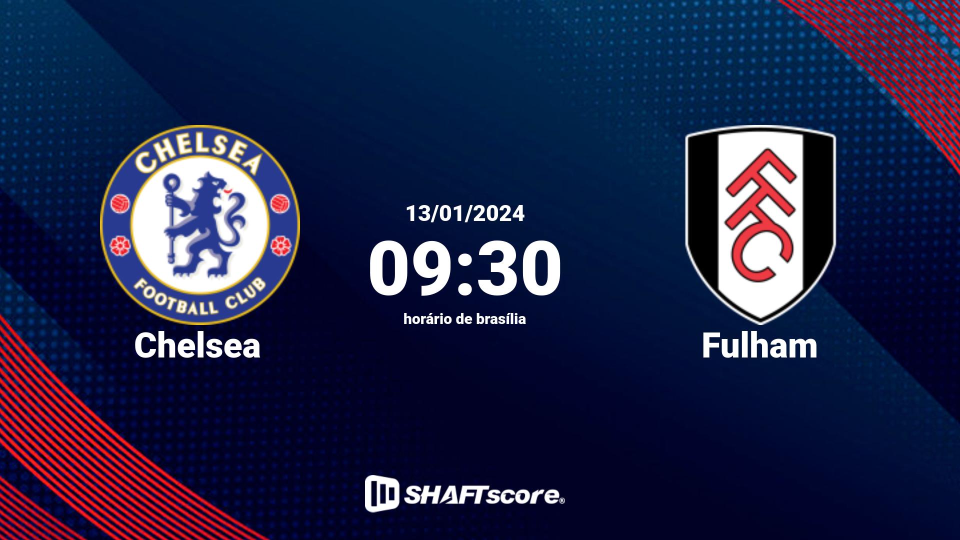 Estatísticas do jogo Chelsea vs Fulham 13.01 09:30