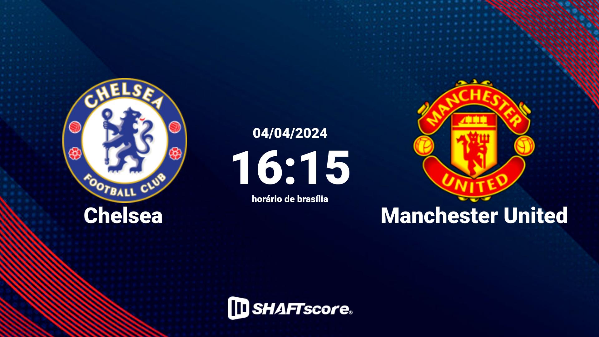 Estatísticas do jogo Chelsea vs Manchester United 04.04 16:15
