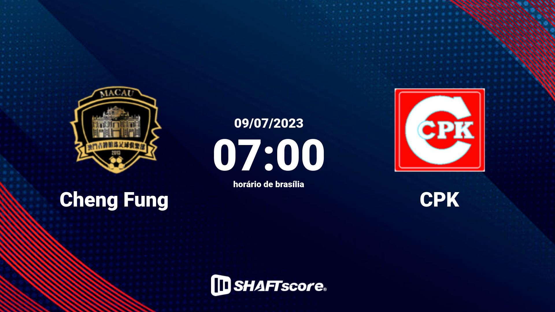 Estatísticas do jogo Cheng Fung vs CPK 09.07 07:00