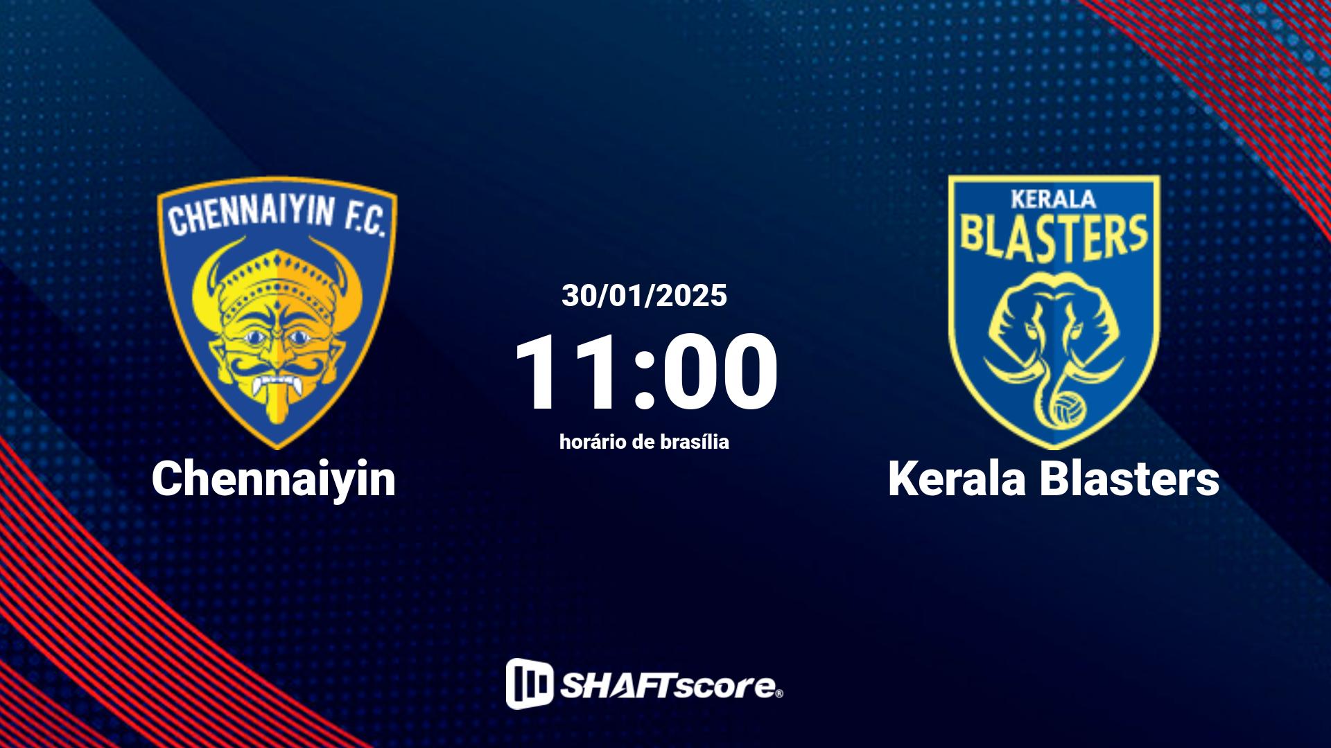 Estatísticas do jogo Chennaiyin vs Kerala Blasters 30.01 11:00