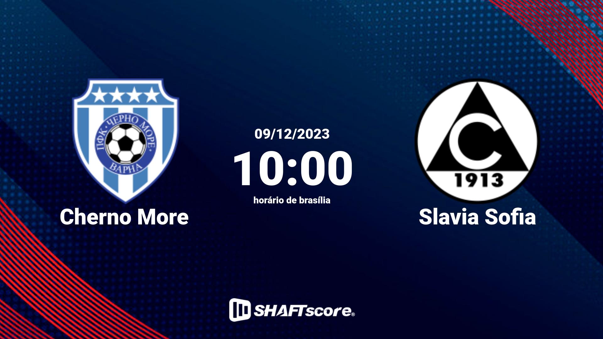 Estatísticas do jogo Cherno More vs Slavia Sofia 09.12 10:00