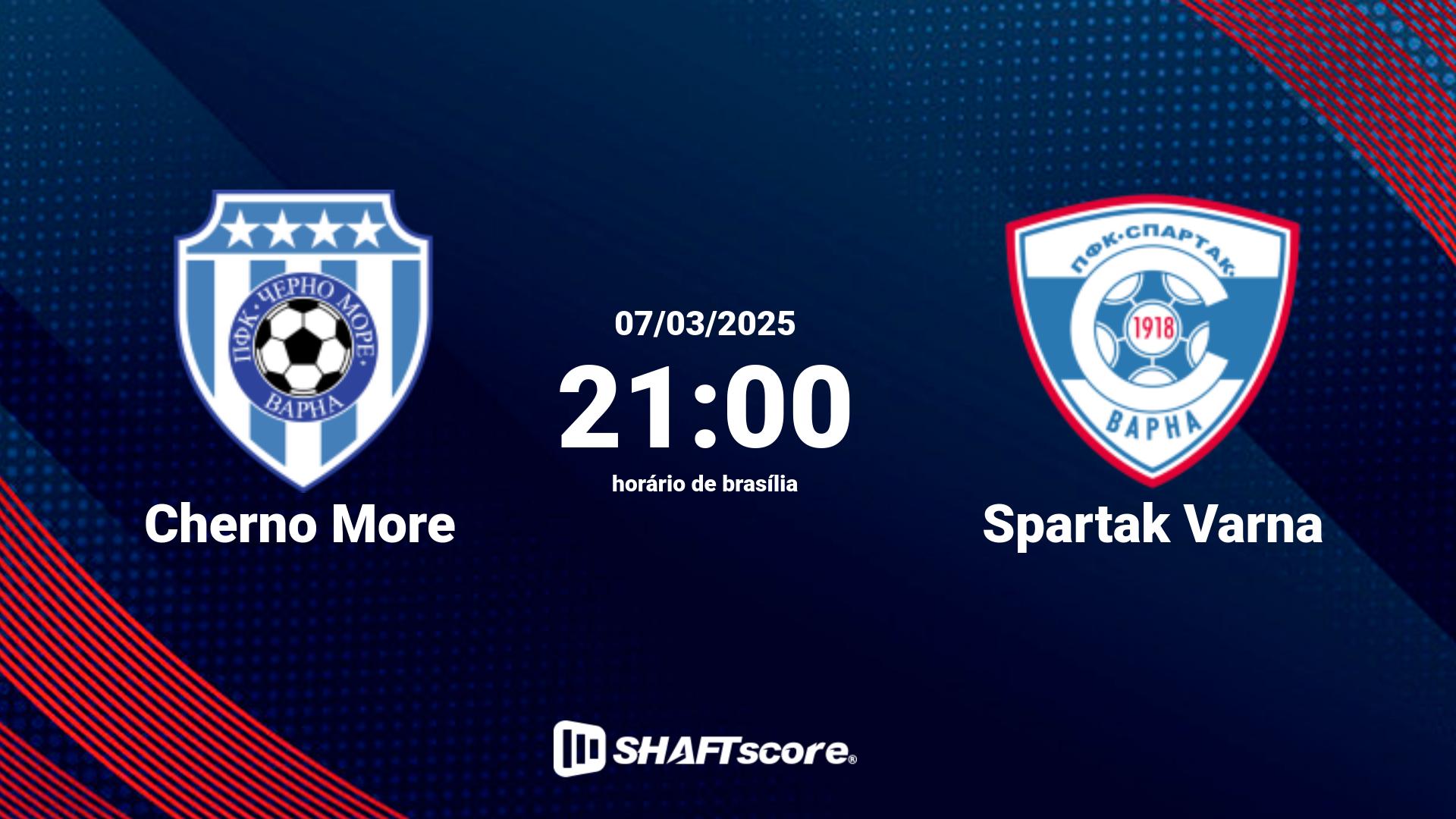 Estatísticas do jogo Cherno More vs Spartak Varna 07.03 21:00