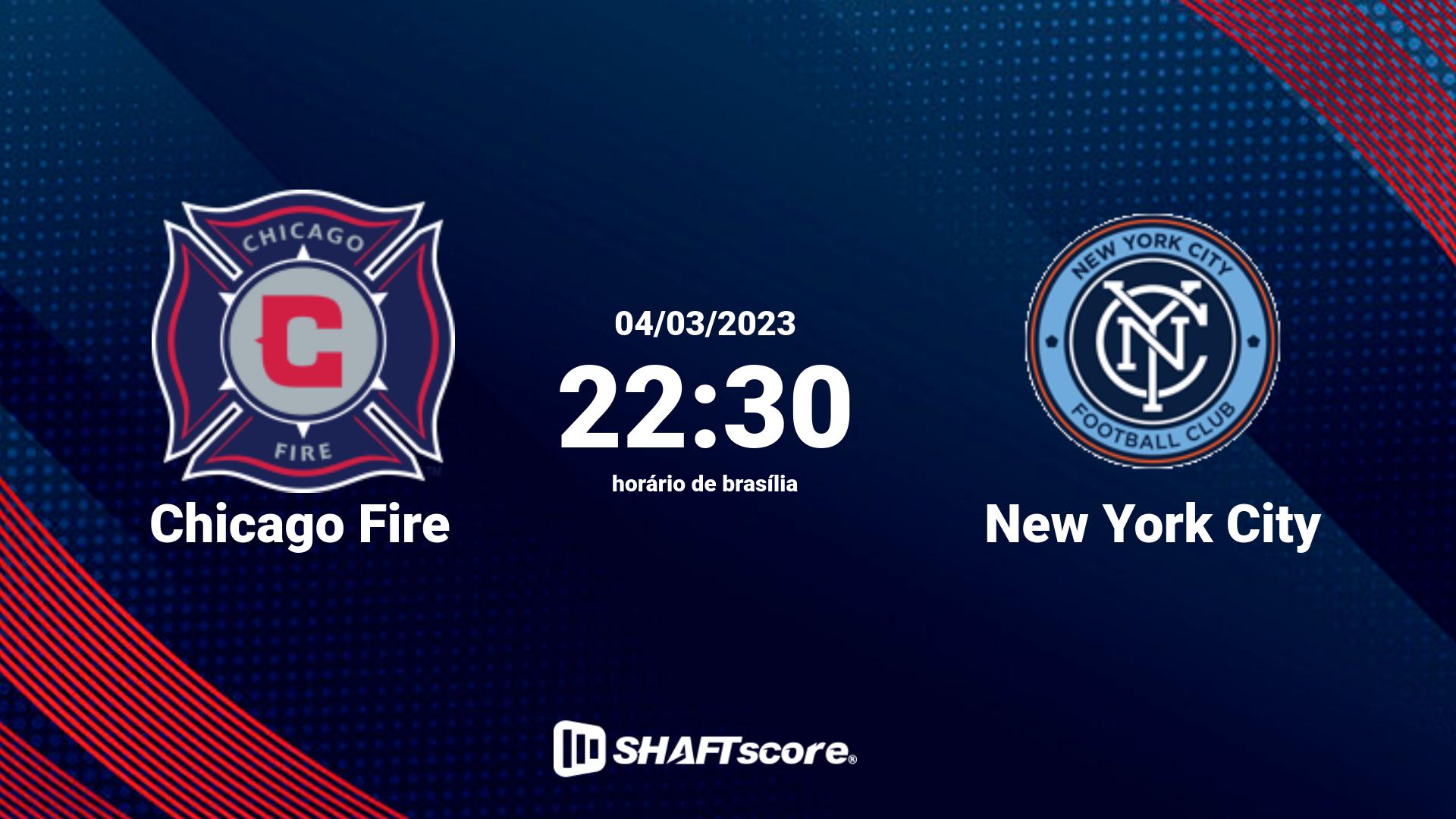 Estatísticas do jogo Chicago Fire vs New York City 04.03 22:30