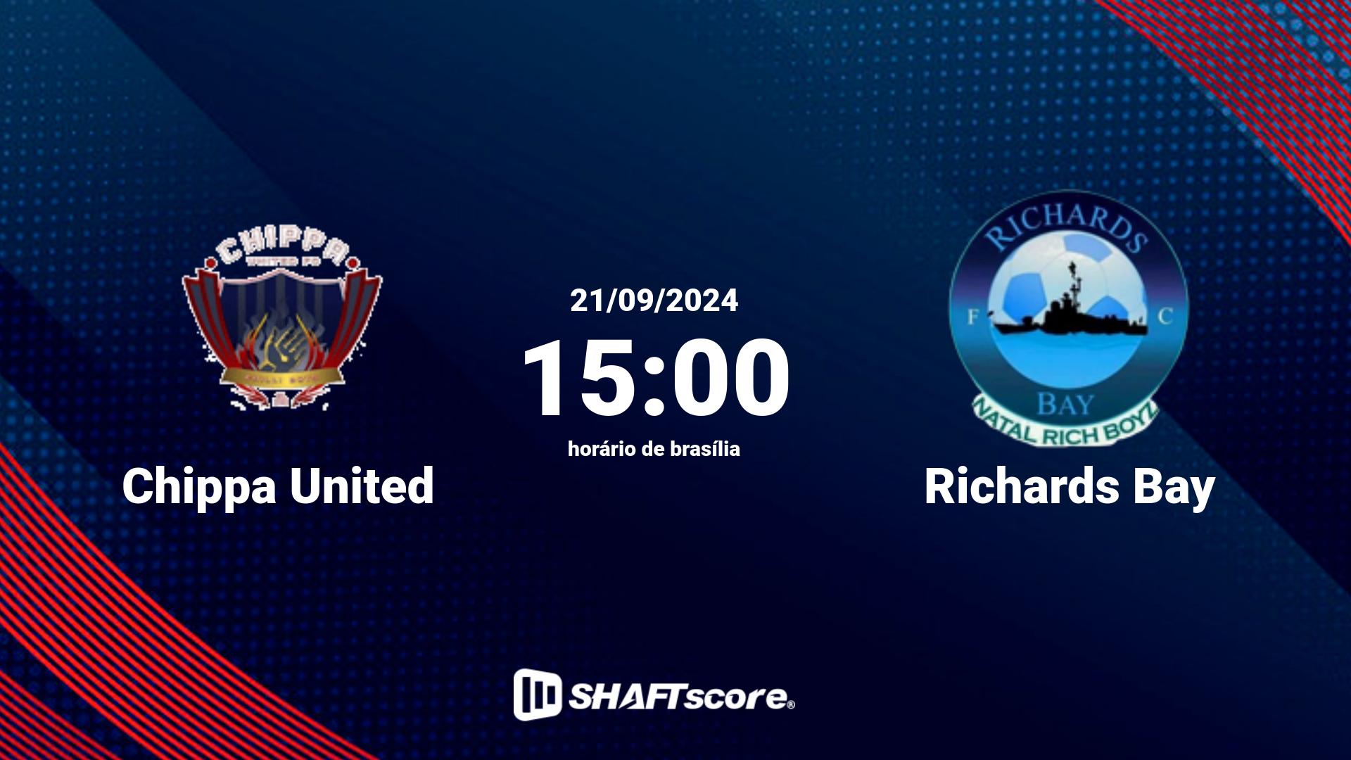 Estatísticas do jogo Chippa United vs Richards Bay 21.09 15:00