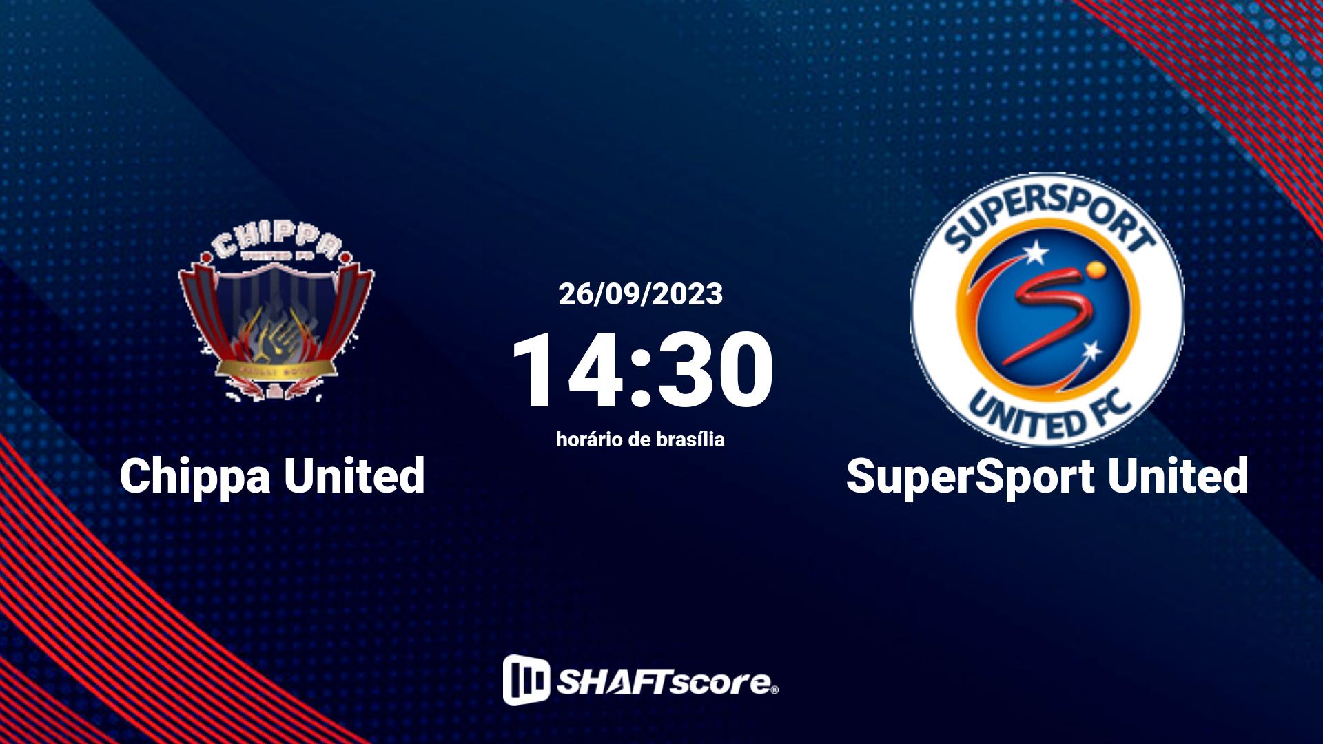 Estatísticas do jogo Chippa United vs SuperSport United 26.09 14:30