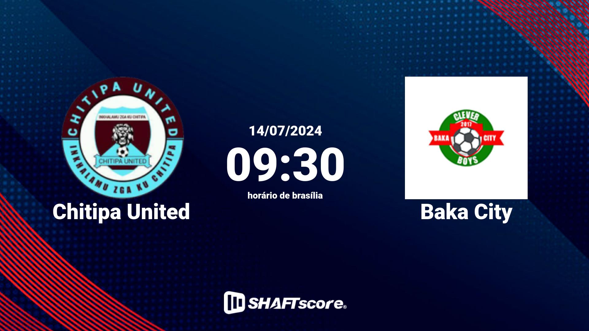 Estatísticas do jogo Chitipa United vs Baka City 14.07 09:30