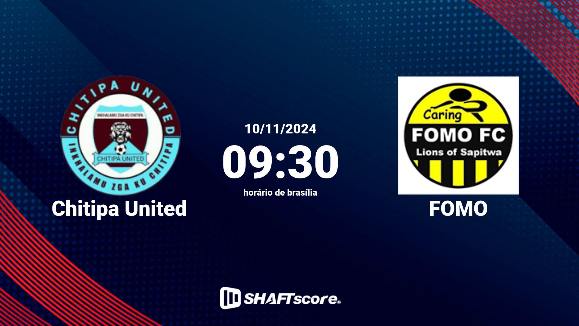 Estatísticas do jogo Chitipa United vs FOMO 10.11 09:30