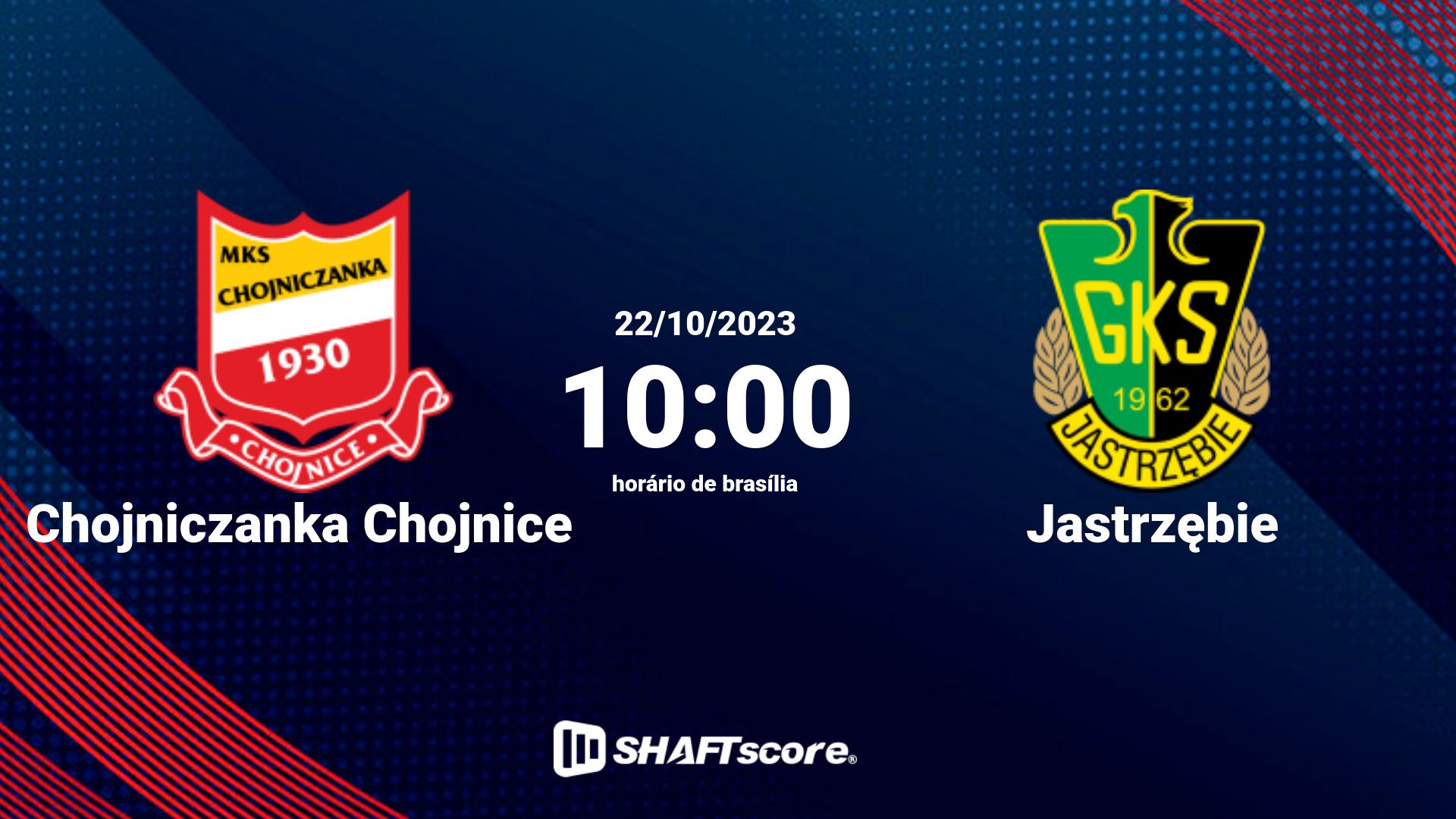 Estatísticas do jogo Chojniczanka Chojnice vs Jastrzębie 22.10 10:00