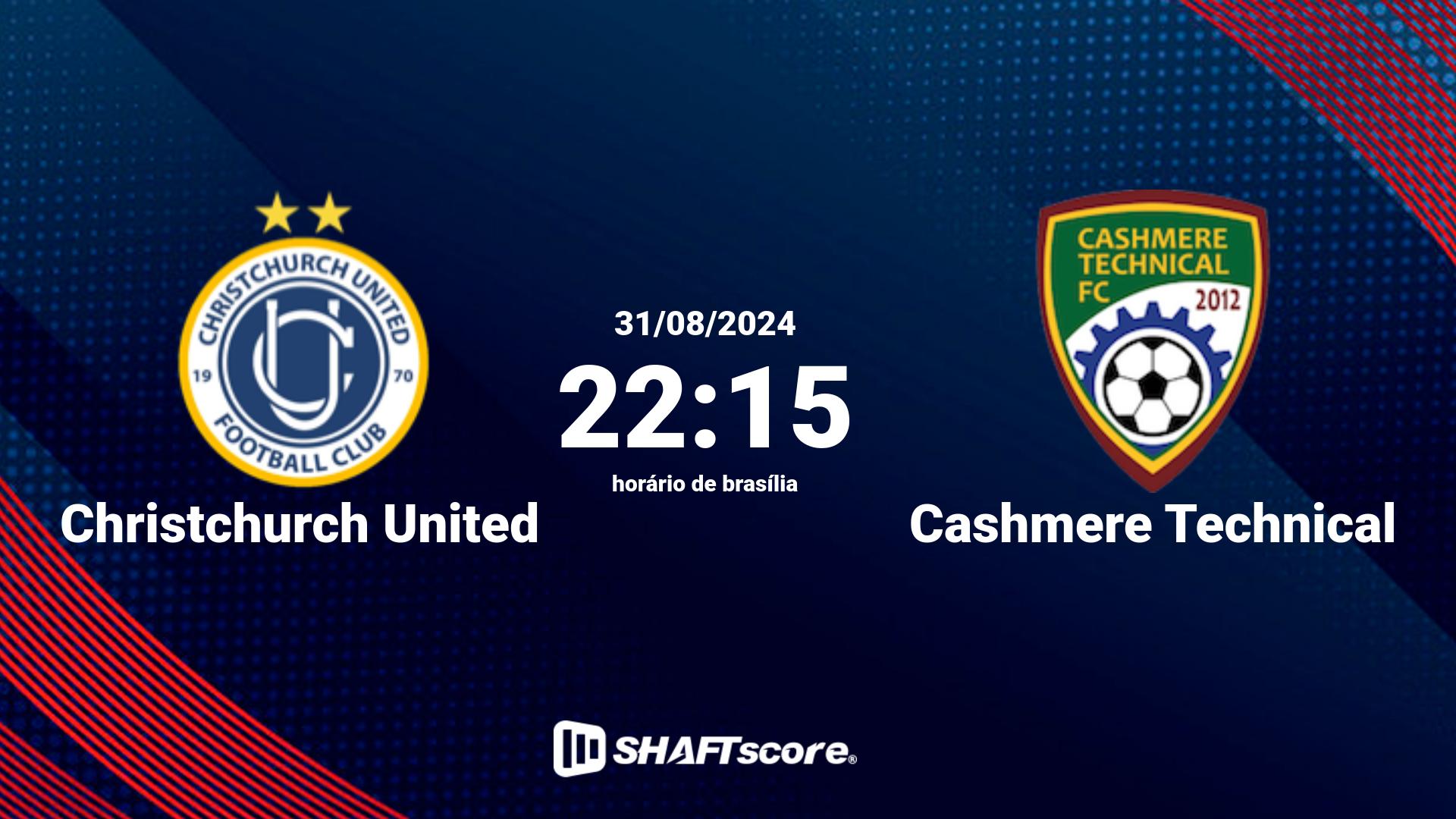 Estatísticas do jogo Christchurch United vs Cashmere Technical 31.08 22:15