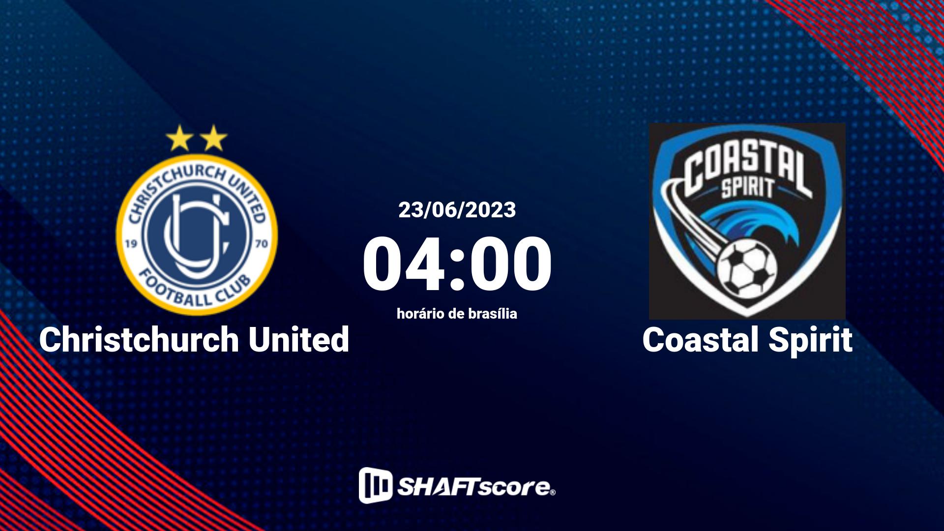 Estatísticas do jogo Christchurch United vs Coastal Spirit 23.06 04:00