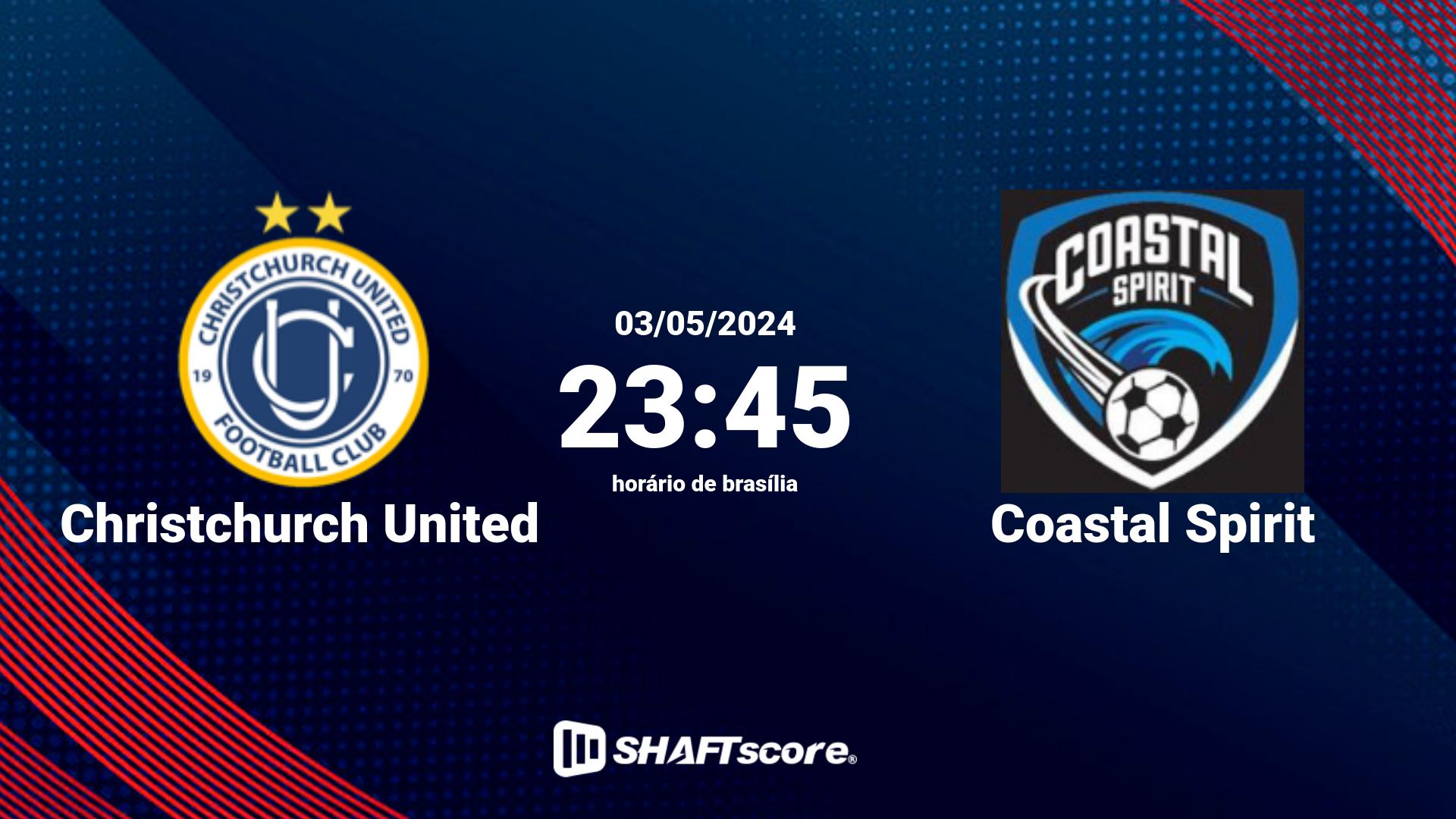 Estatísticas do jogo Christchurch United vs Coastal Spirit 03.05 23:45