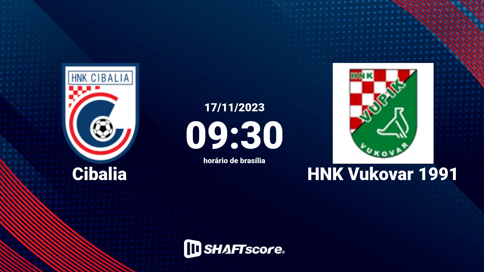 Estatísticas do jogo Cibalia vs HNK Vukovar 1991 17.11 09:30