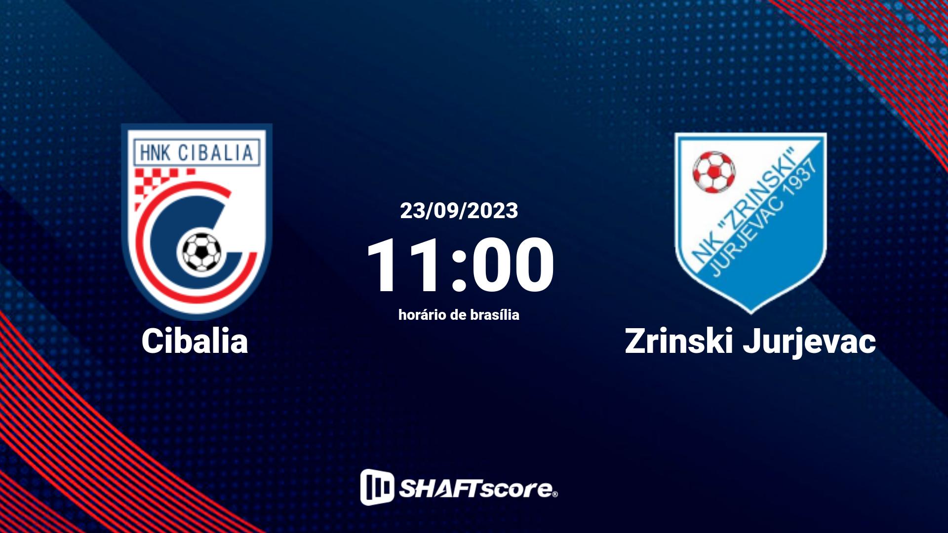 Estatísticas do jogo Cibalia vs Zrinski Jurjevac 23.09 11:00