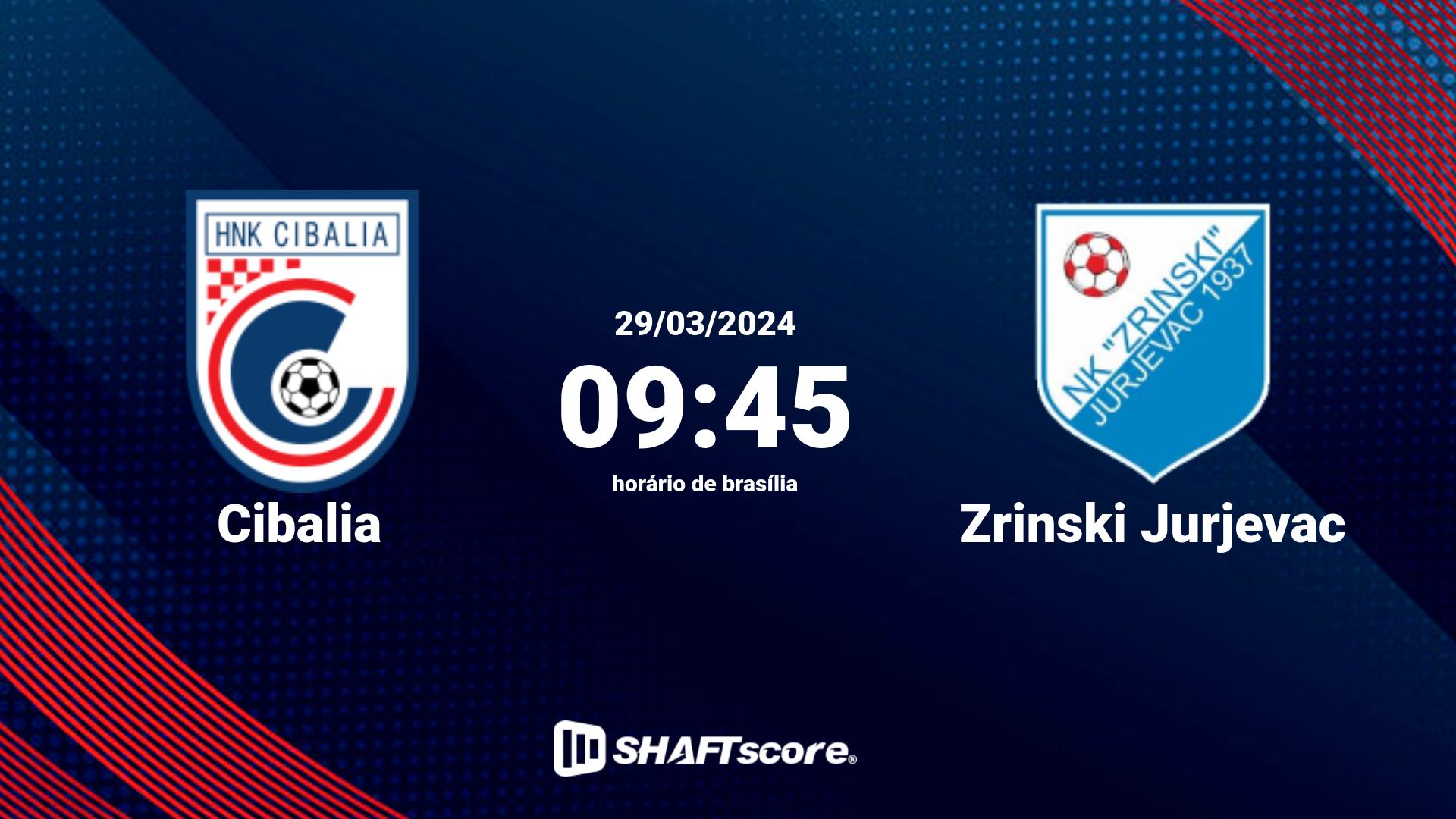 Estatísticas do jogo Cibalia vs Zrinski Jurjevac 29.03 09:45