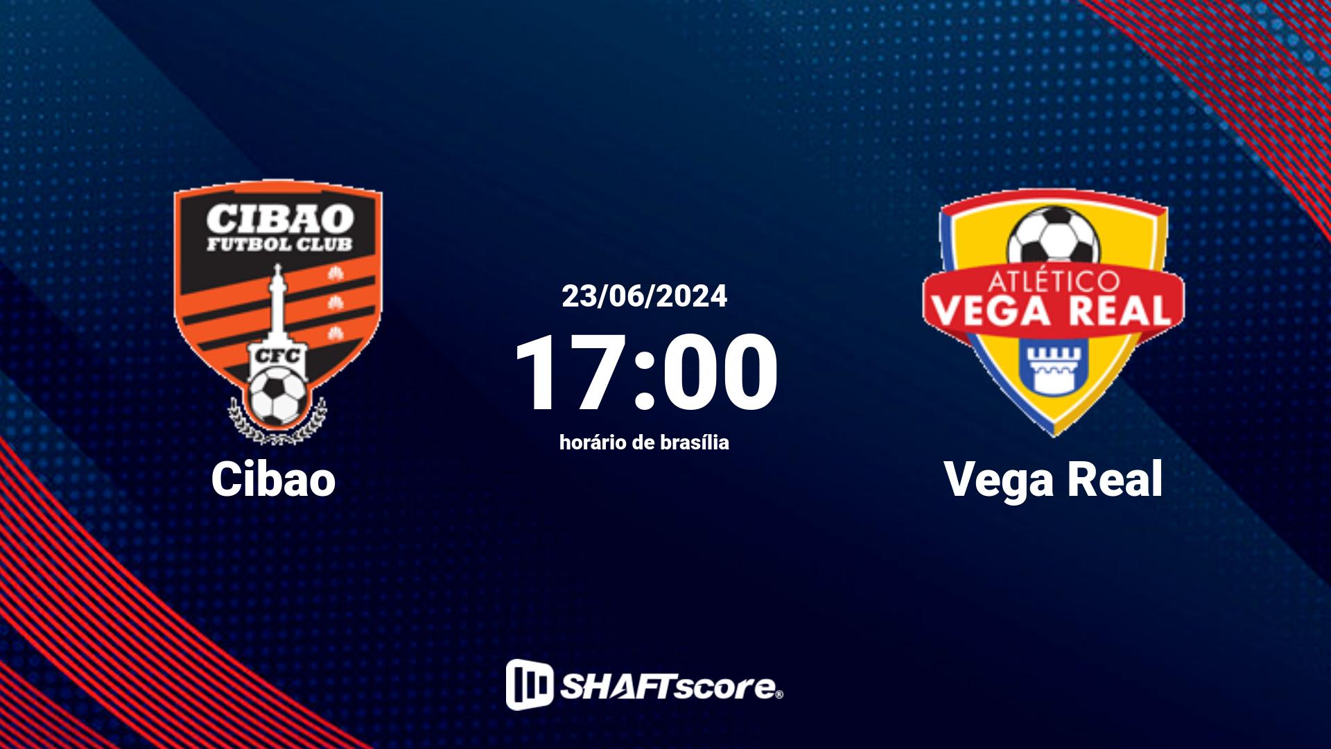 Estatísticas do jogo Cibao vs Vega Real 23.06 17:00