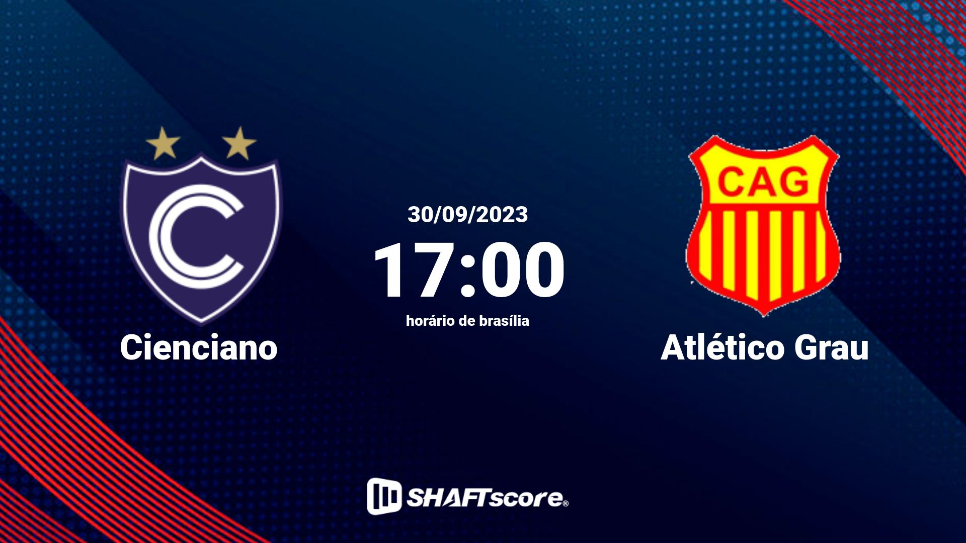 Estatísticas do jogo Cienciano vs Atlético Grau 30.09 17:00