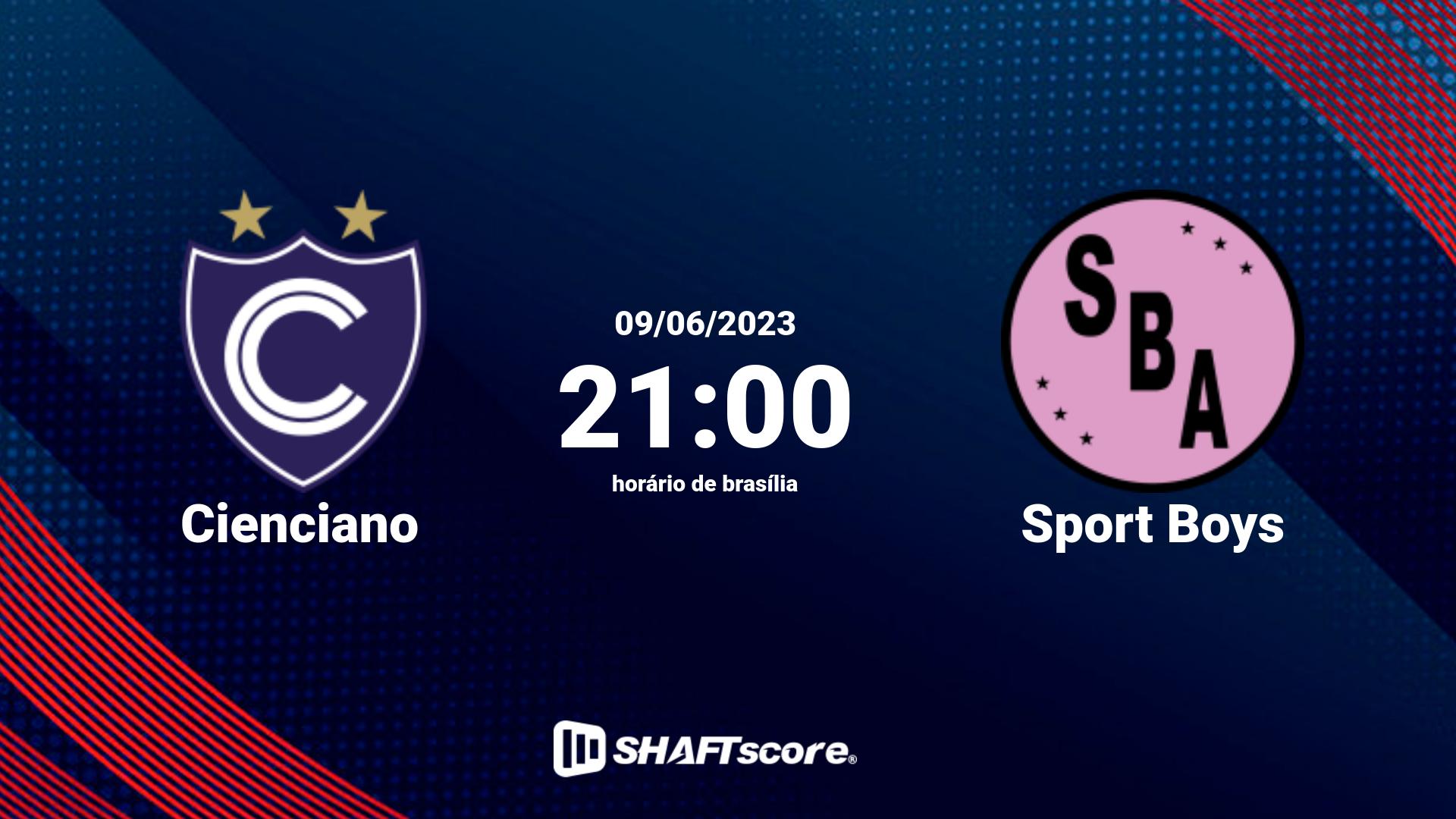 Estatísticas do jogo Cienciano vs Sport Boys 09.06 21:00