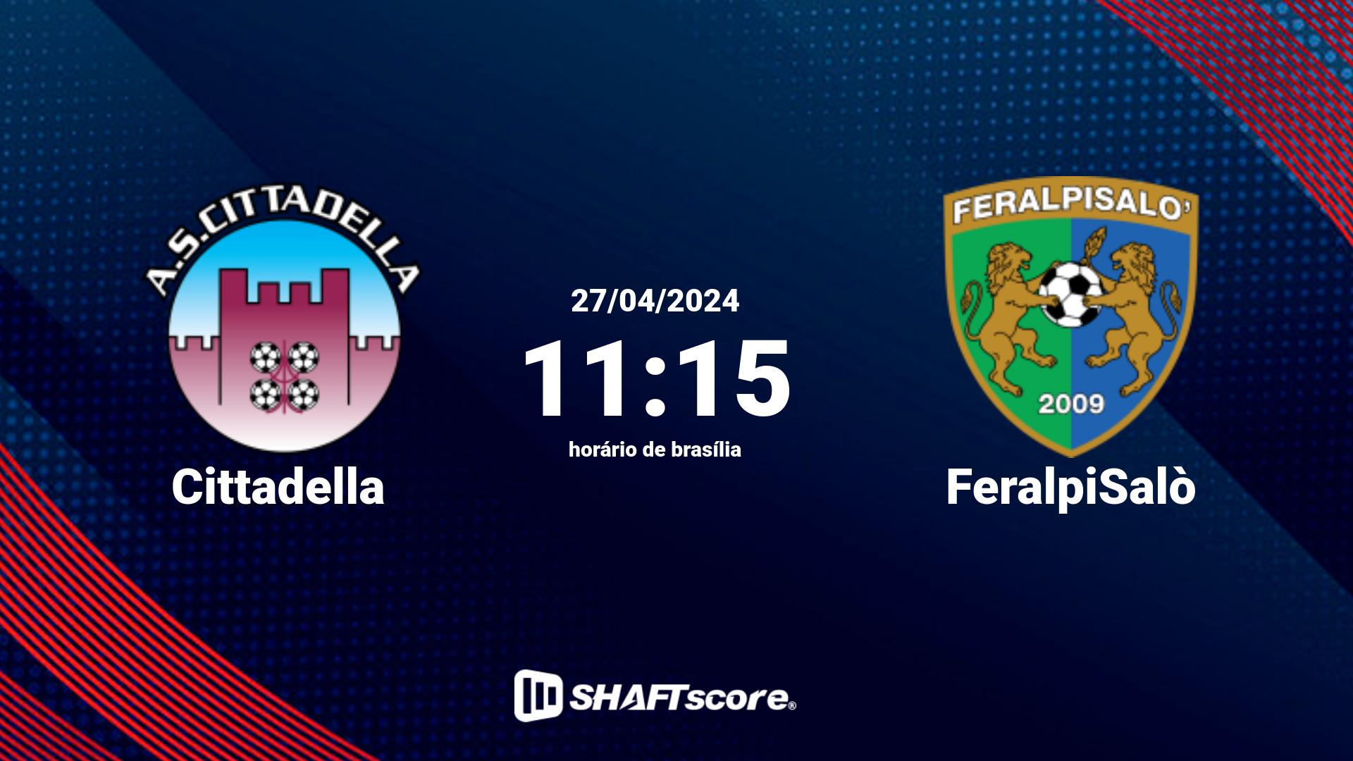 Estatísticas do jogo Cittadella vs FeralpiSalò 27.04 11:15