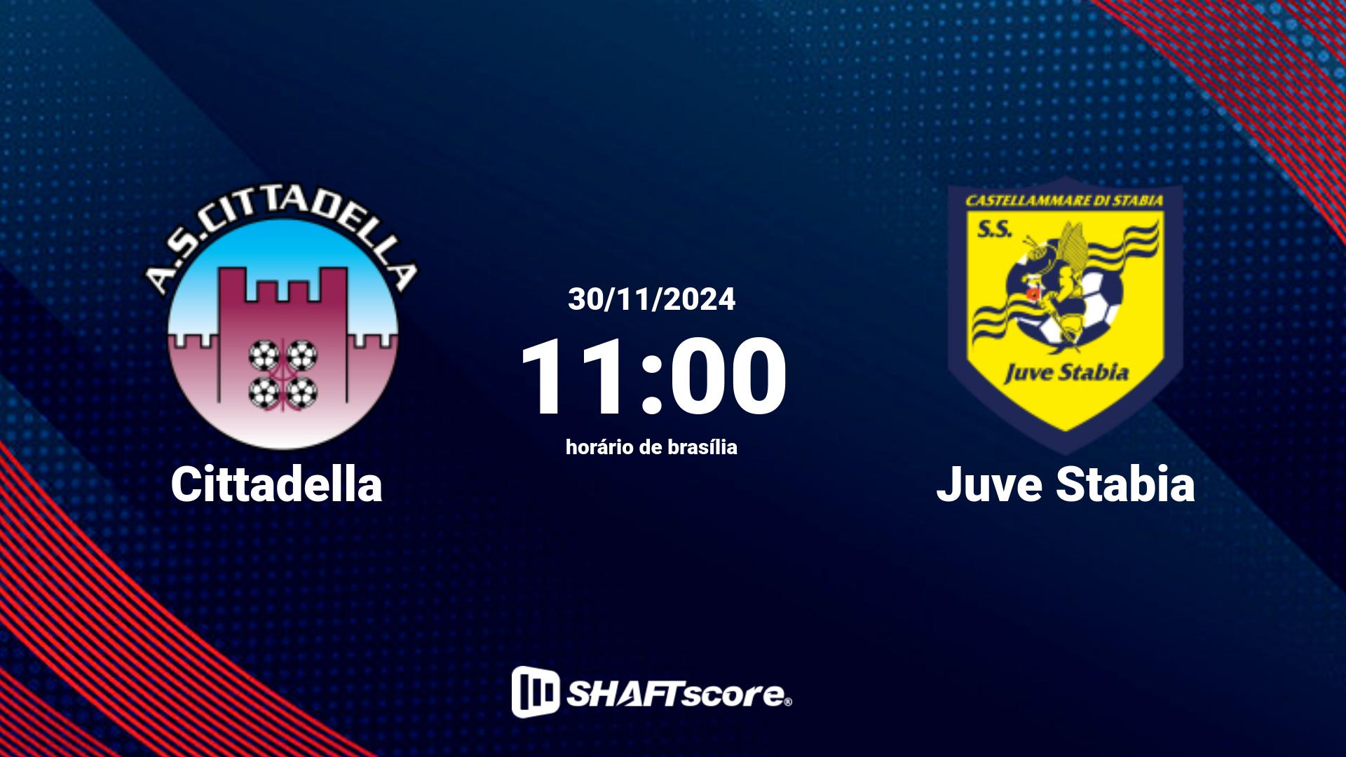 Estatísticas do jogo Cittadella vs Juve Stabia 30.11 11:00