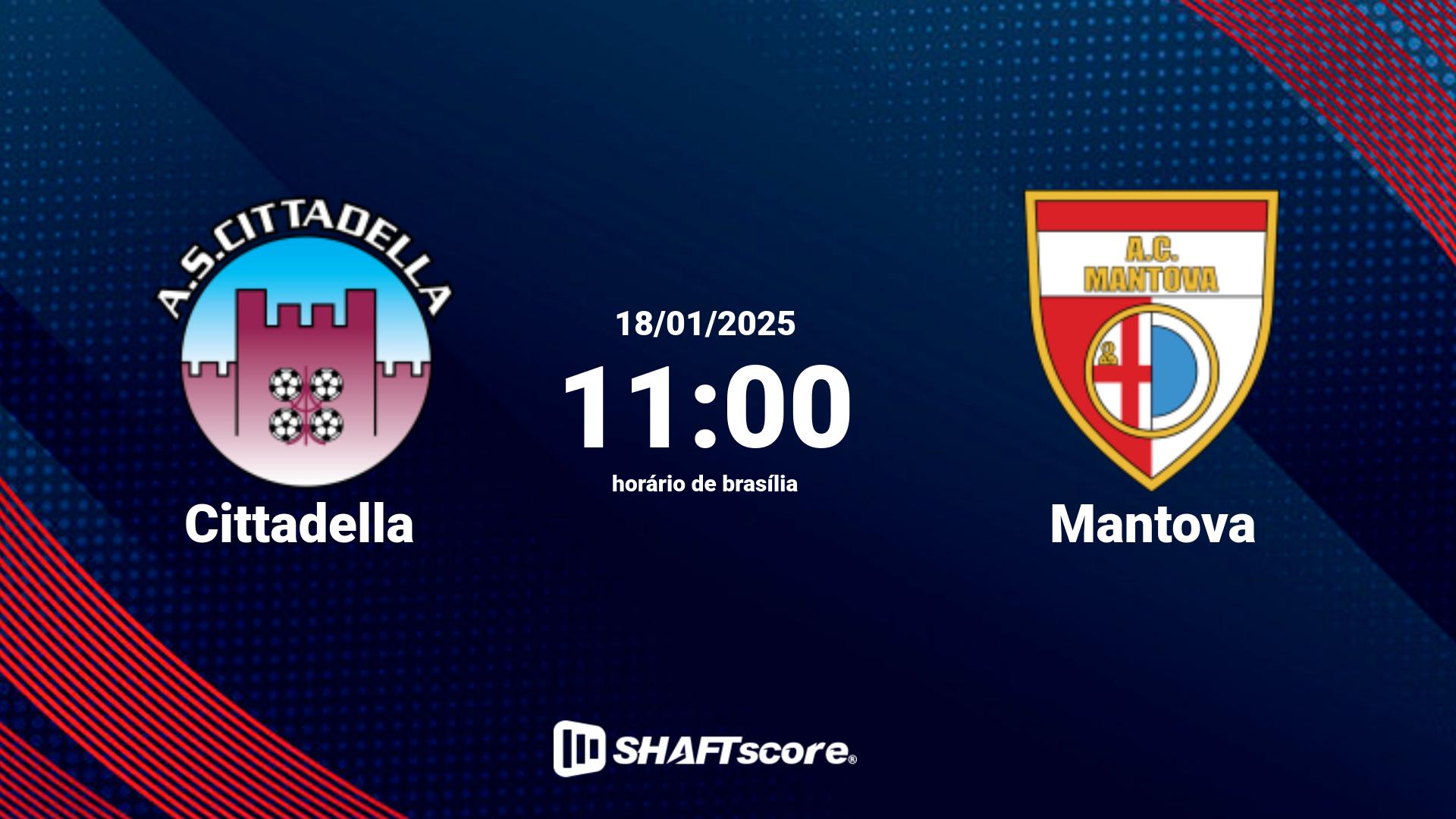 Estatísticas do jogo Cittadella vs Mantova 18.01 11:00