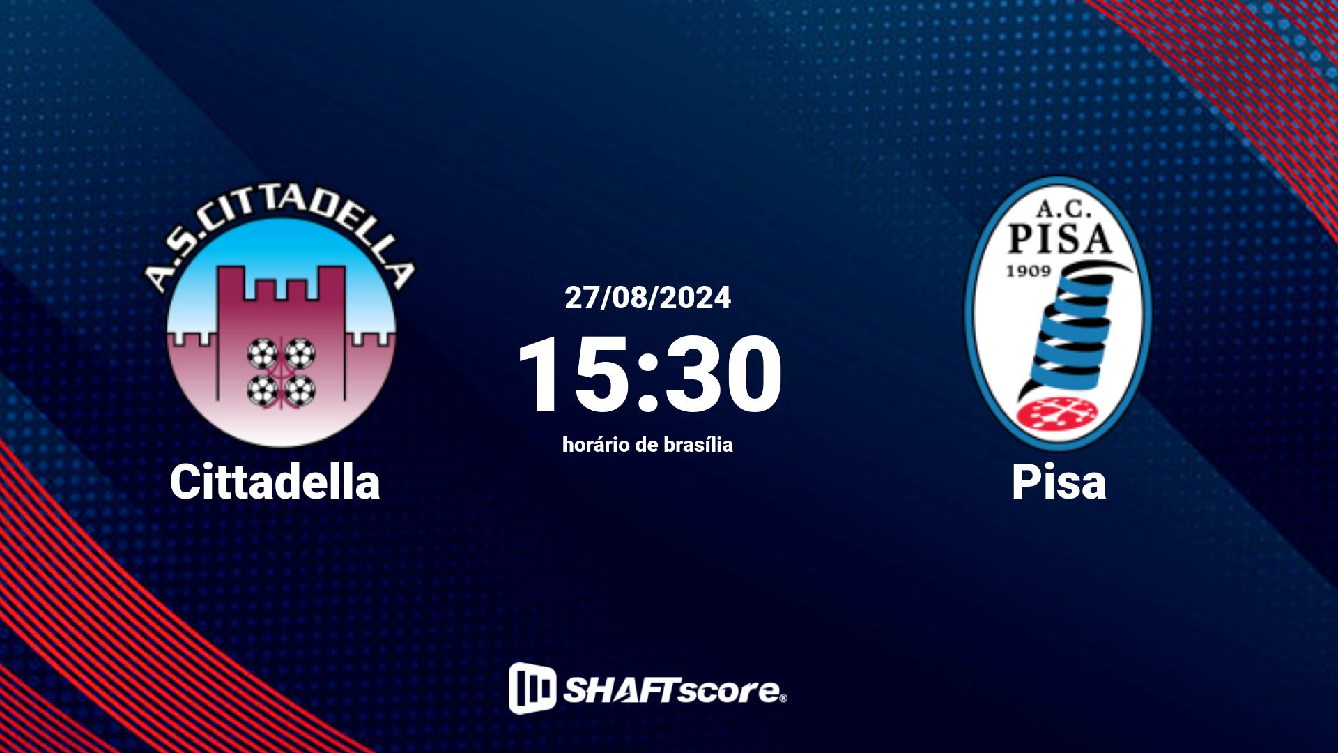 Estatísticas do jogo Cittadella vs Pisa 27.08 15:30