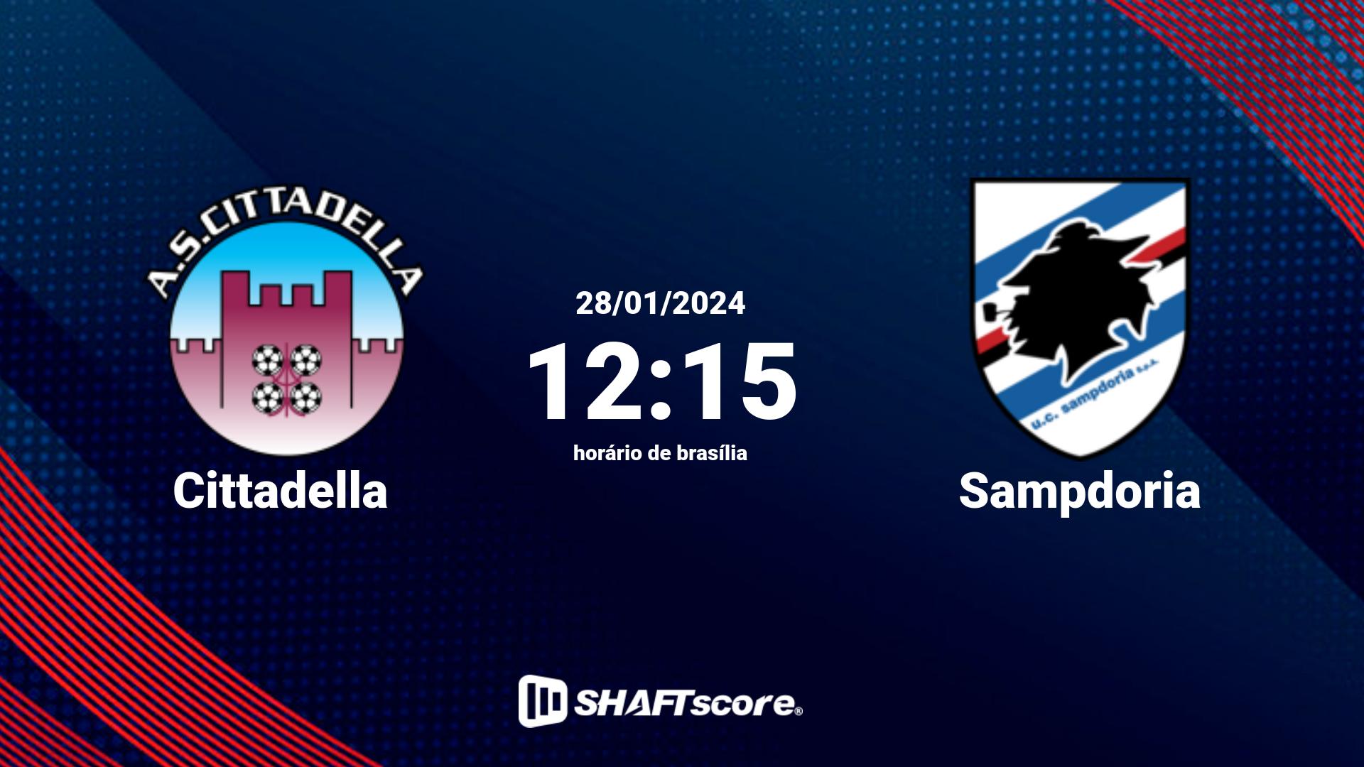 Estatísticas do jogo Cittadella vs Sampdoria 28.01 12:15